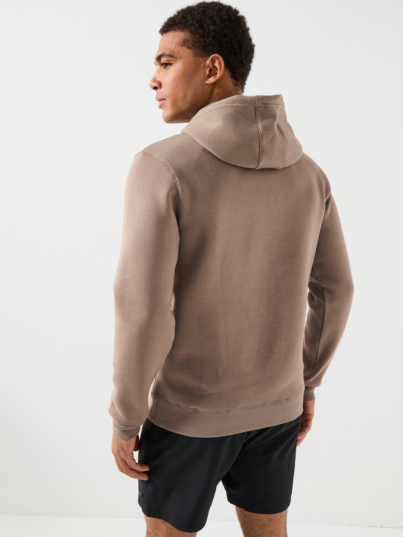 stillFront image of gym-king-mens-fundamental-fleece-hoodie-beige