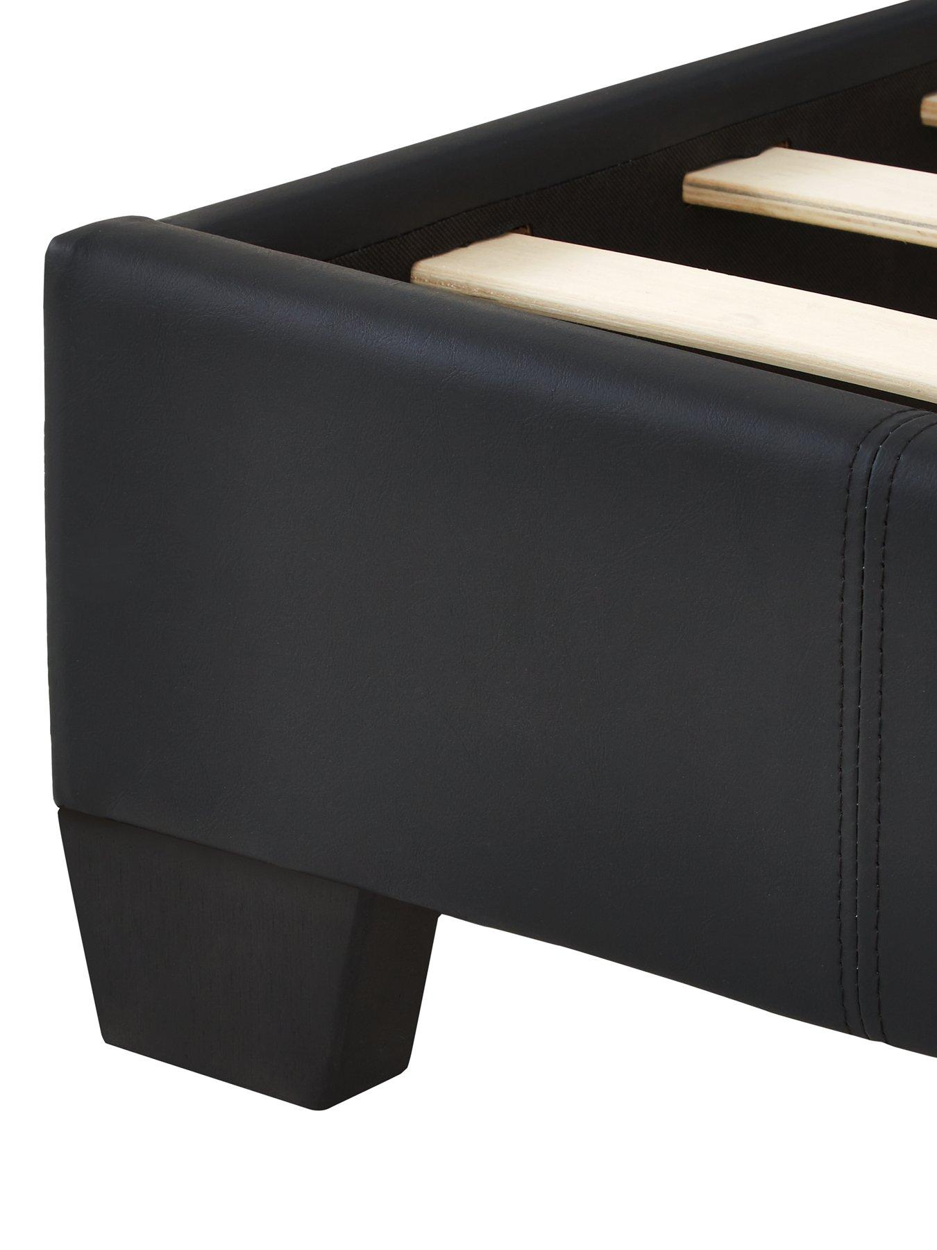  image of very-home-ellis-faux-leather-single-bedframe