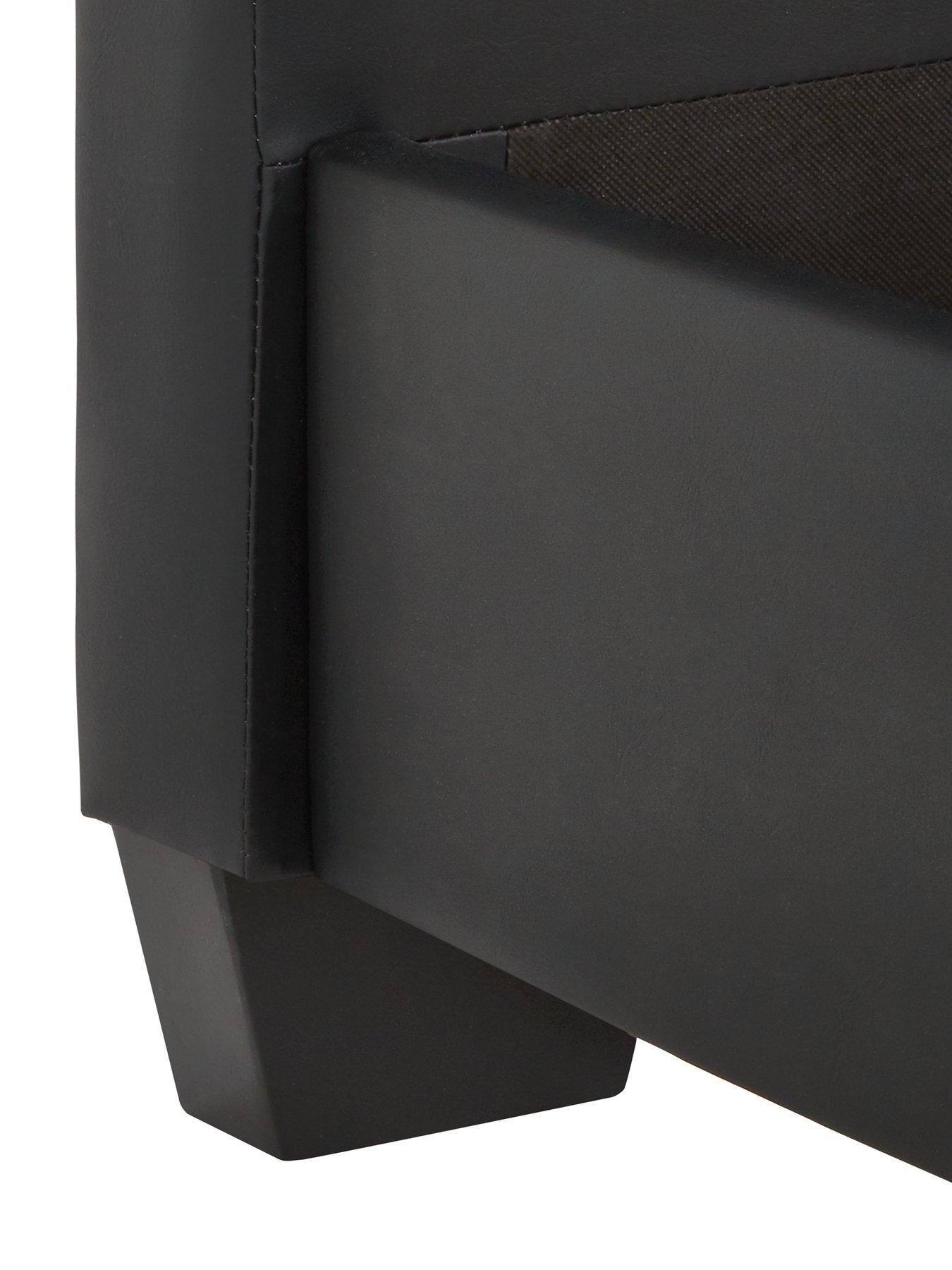  image of very-home-ellis-faux-leather-single-bedframe