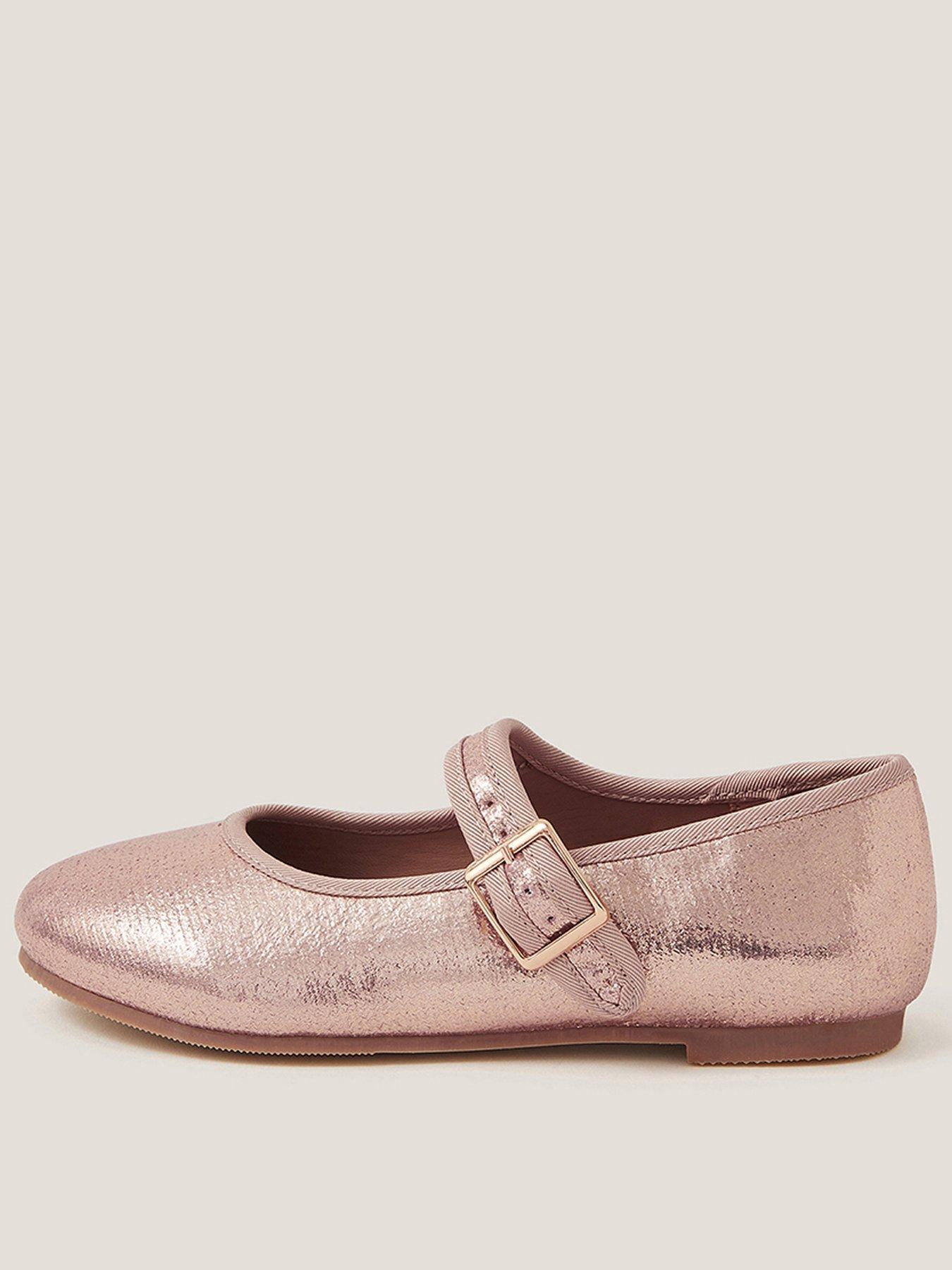 undefined Girls Shimmer Ballerina Shoes - Pink