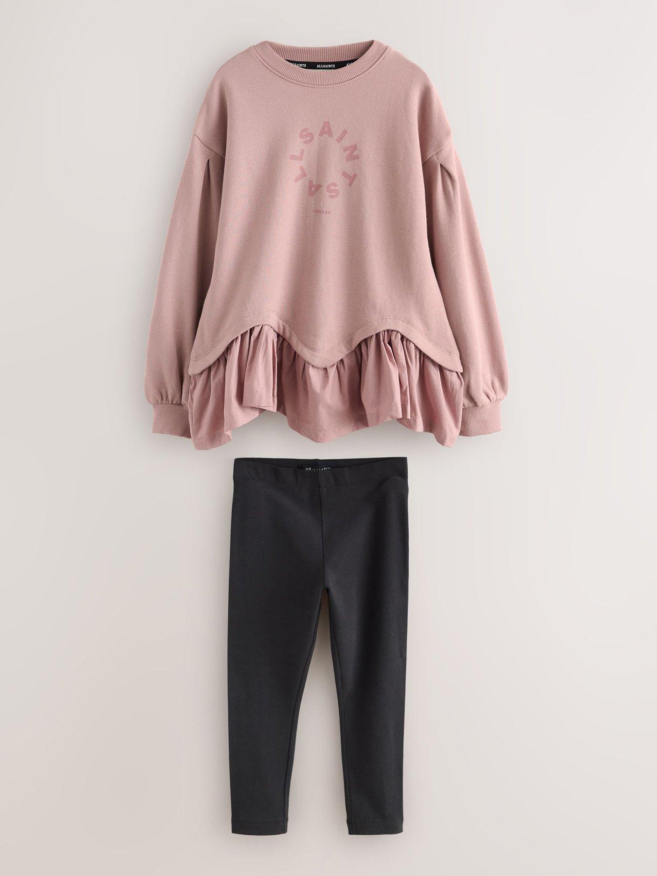 undefined Girls Tierra Sweat Top And Legging Set - Pink