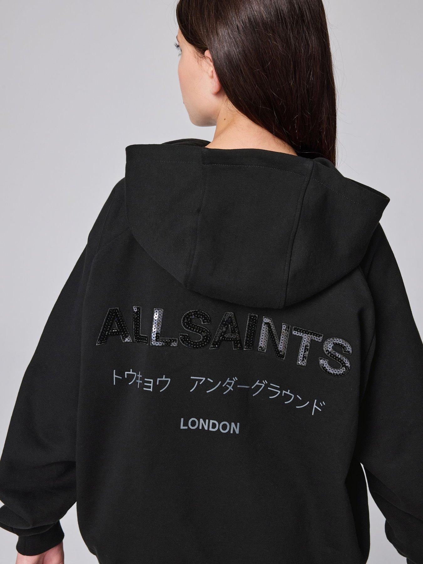  image of smallsaints-girls-underground-sequin-hoodie-black