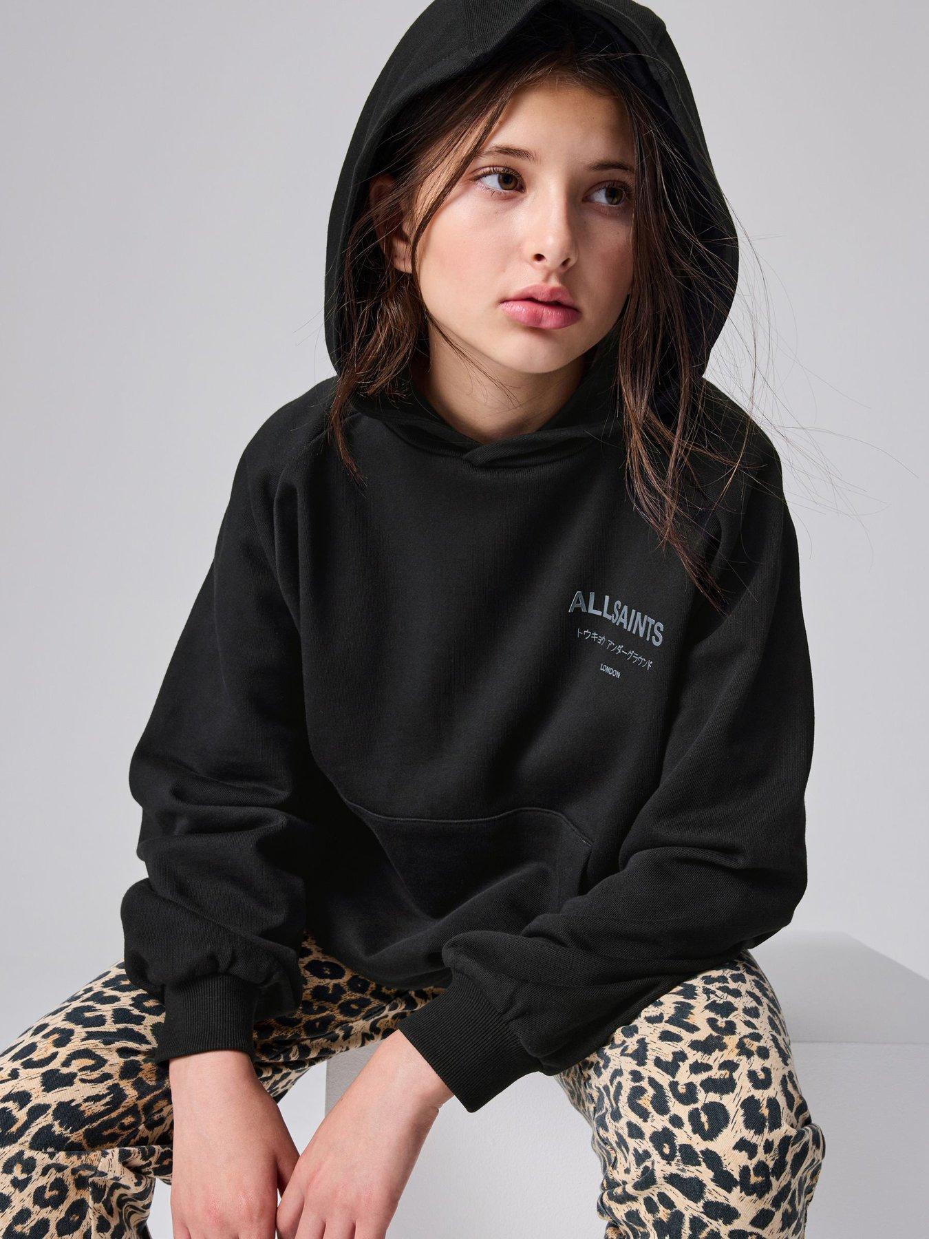  image of smallsaints-girls-underground-sequin-hoodie-black