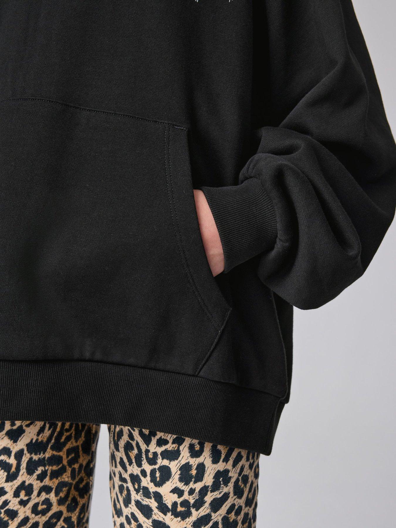  image of smallsaints-girls-underground-sequin-hoodie-black