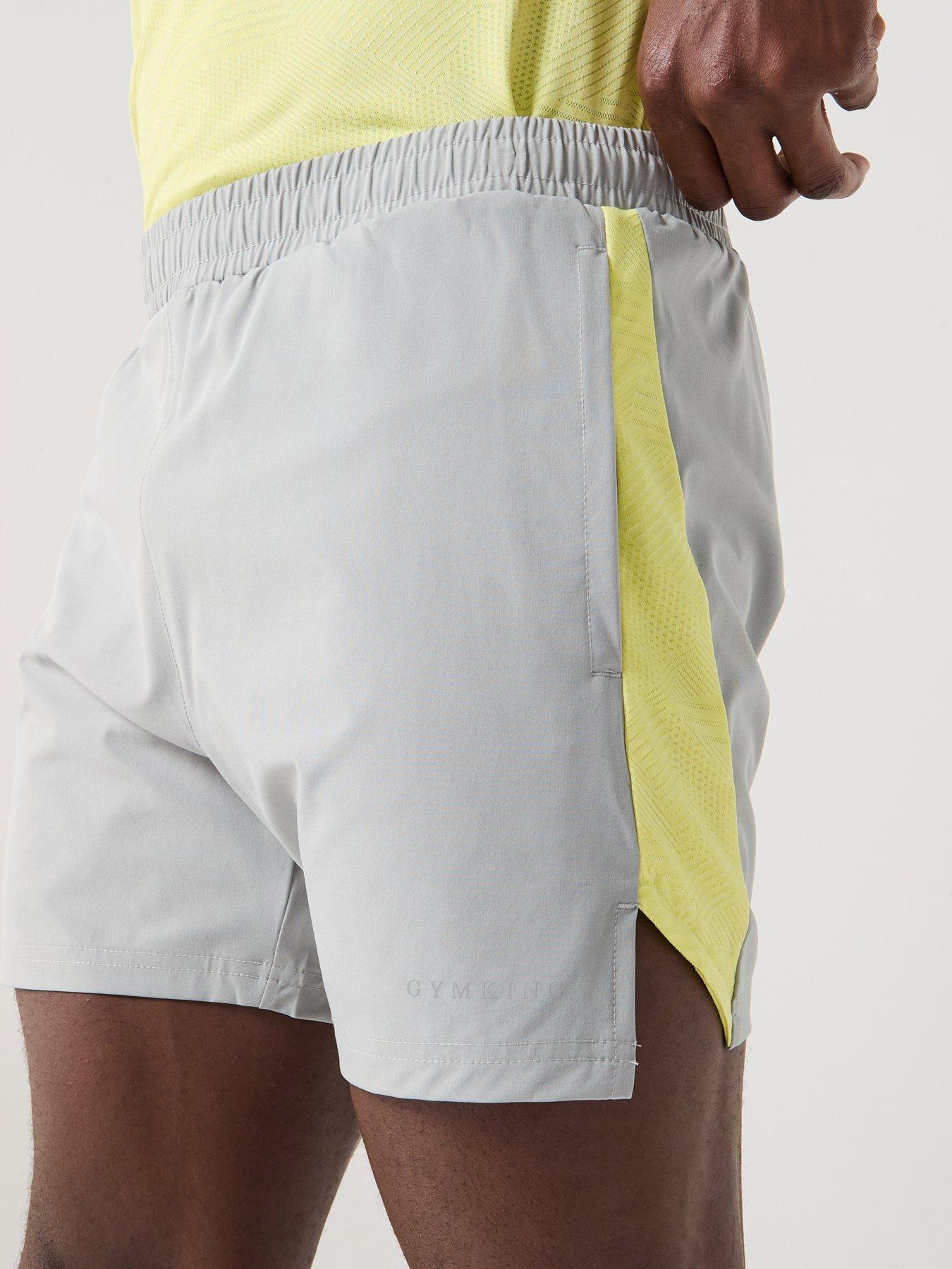  image of gym-king-mens-geometric-knit-short-grey