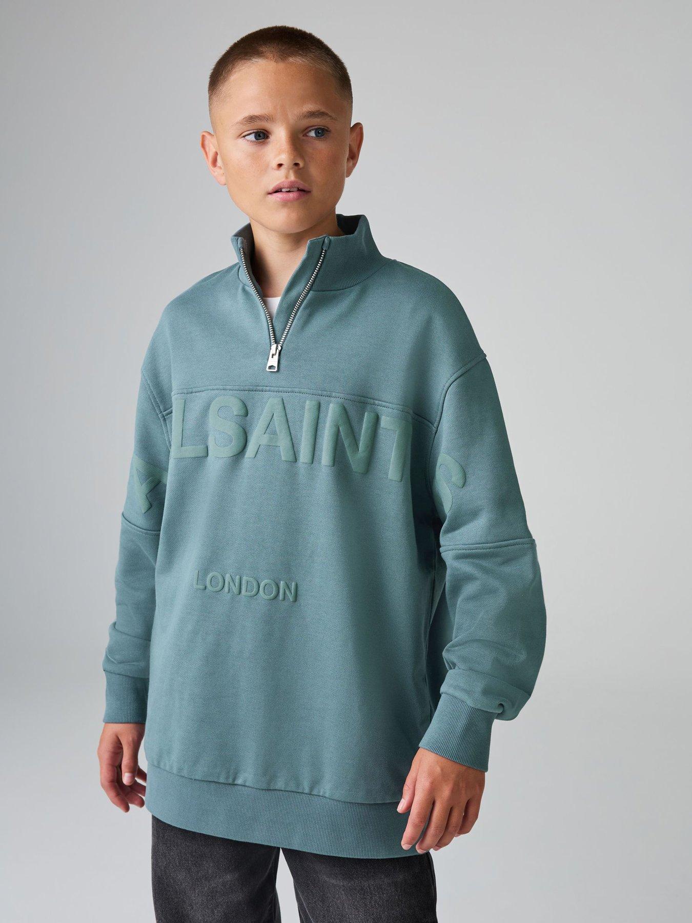 smallsaints-boys-half-zip-sweat-top-grey