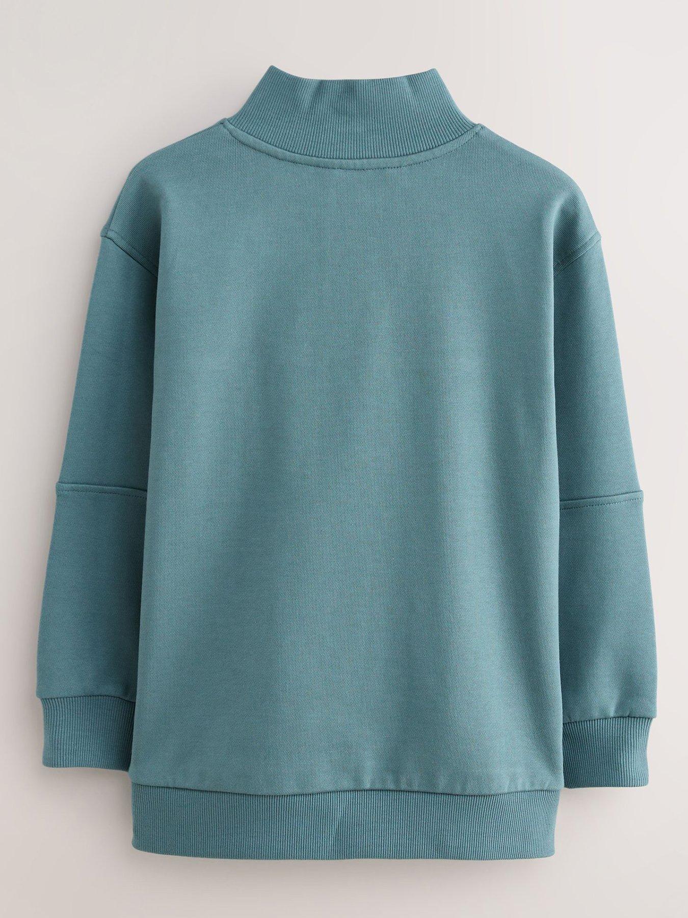  image of smallsaints-boys-half-zip-sweat-top-grey