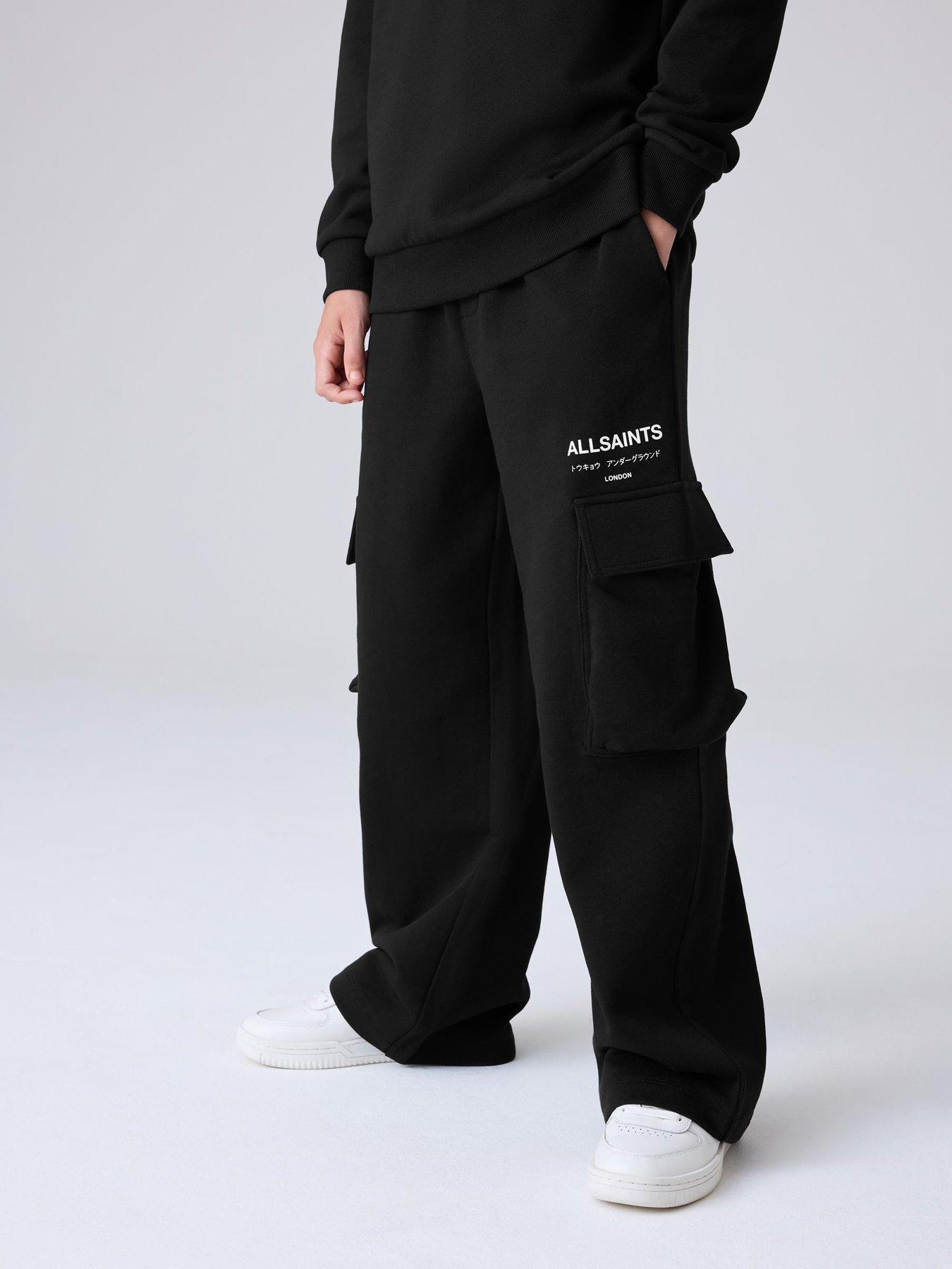  image of smallsaints-boys-logo-cargo-joggers-black