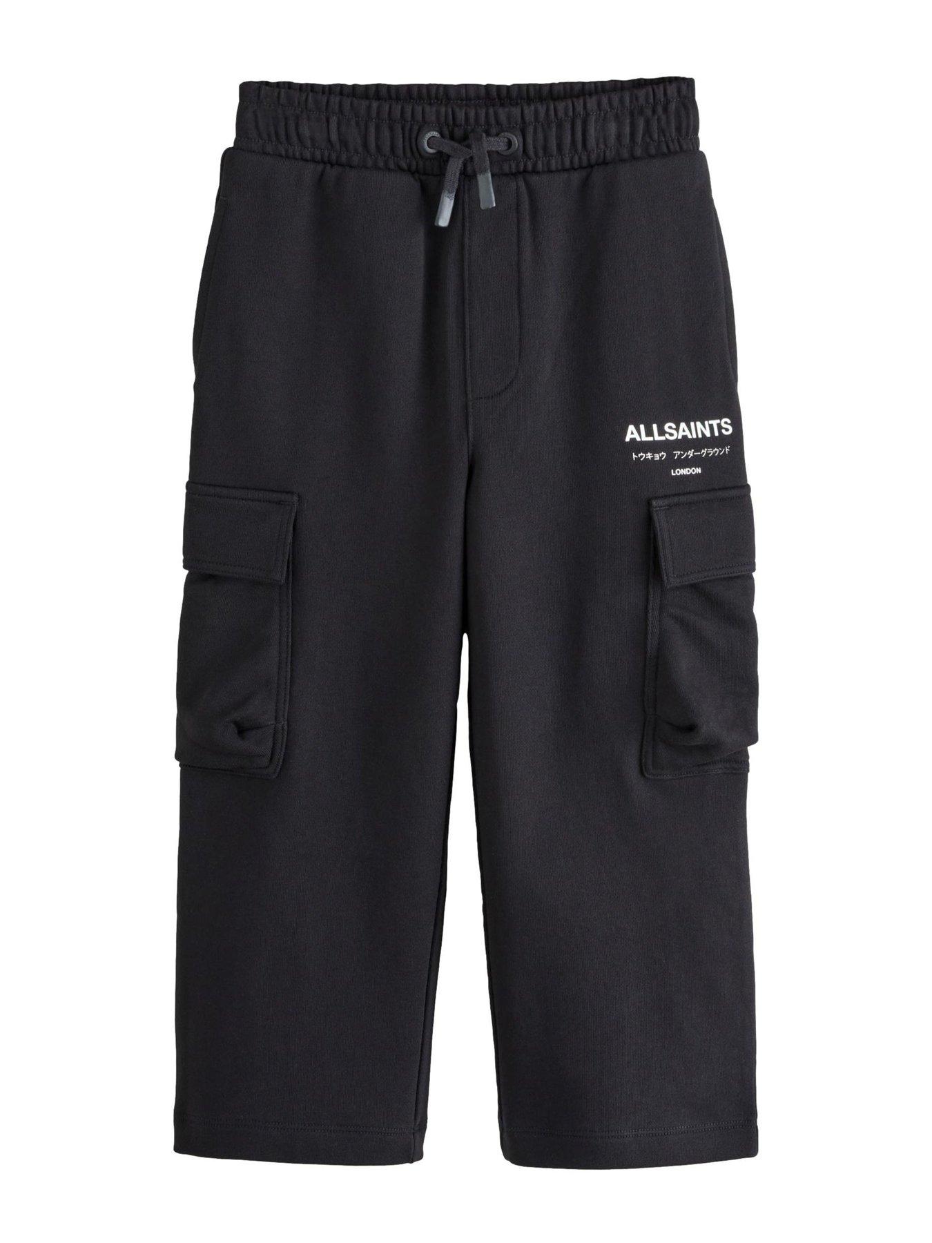  image of smallsaints-boys-logo-cargo-joggers-black