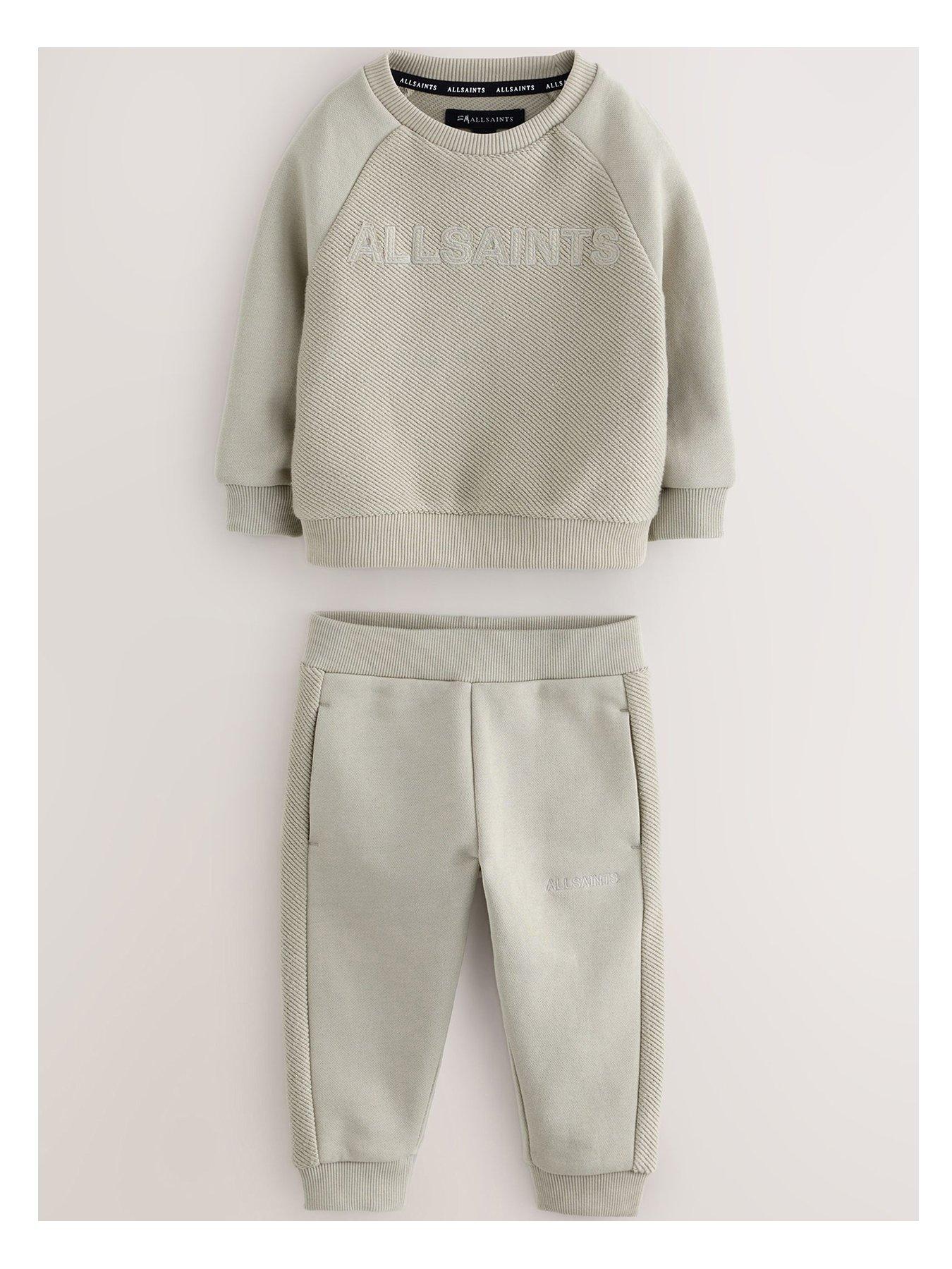 smALLSAINTS Boys Sweat Text Set - Beige