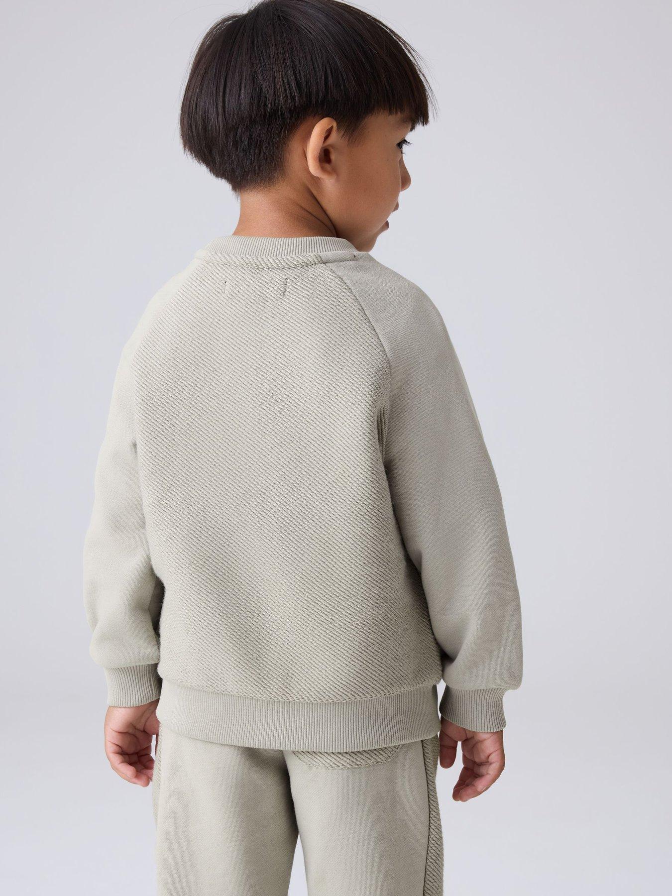  image of smallsaints-boys-sweat-text-set-beige