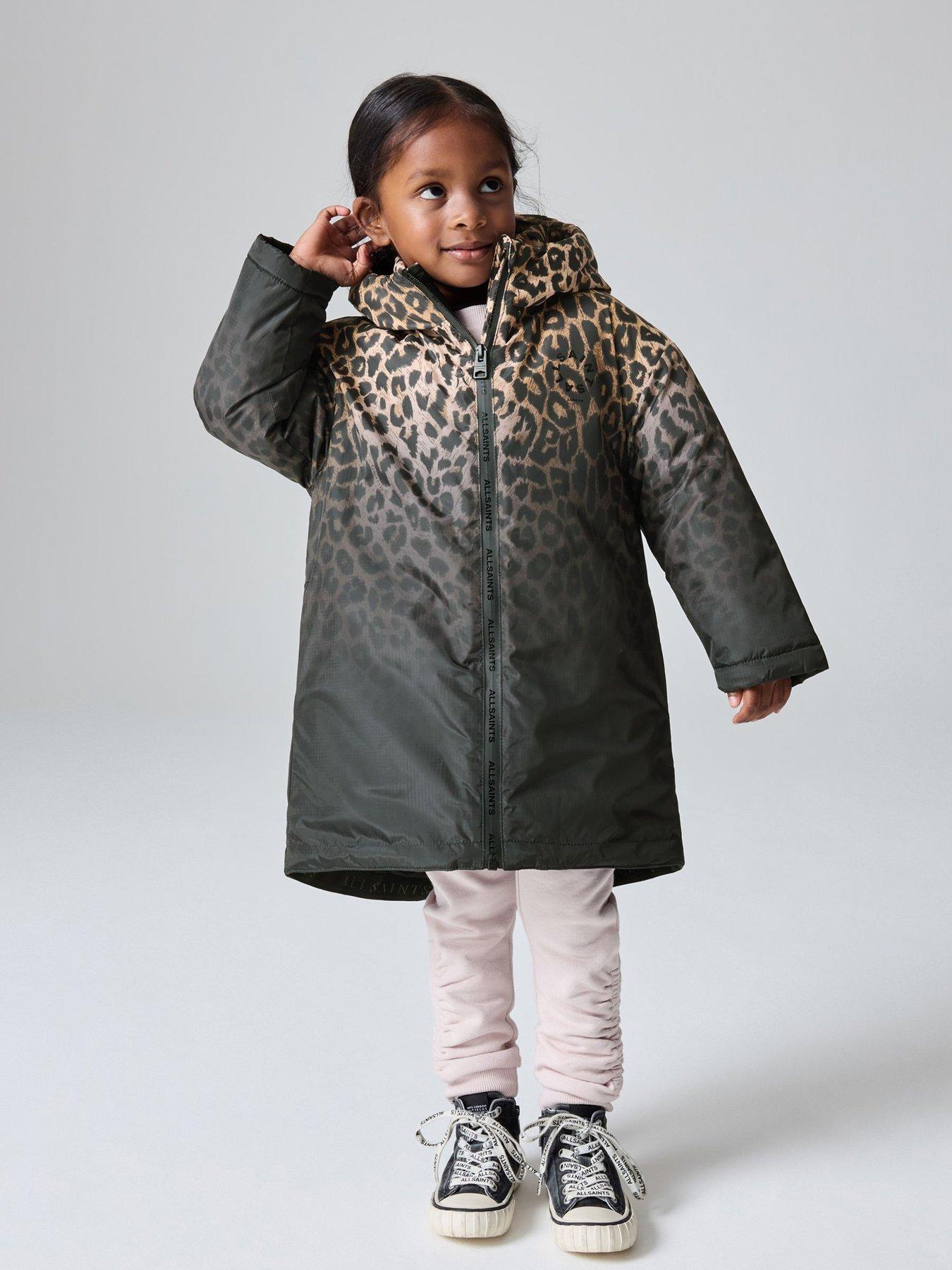 undefined Girls Leopard Mac Coat - Multi