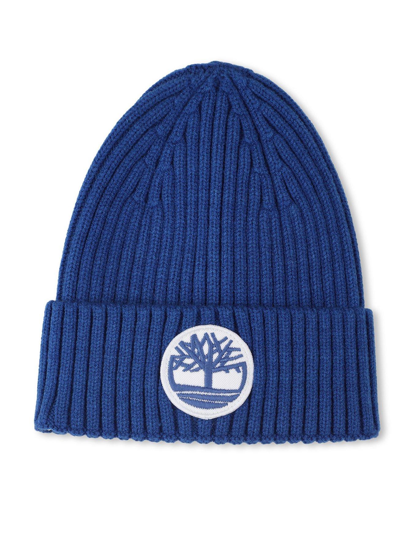 Timberland Boys Badge Beanie Hat - Blue