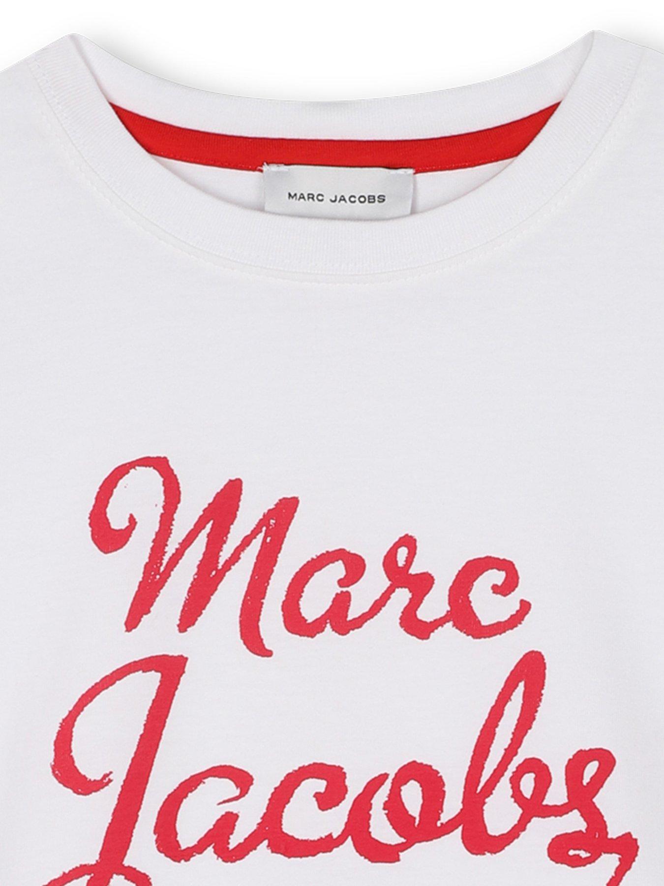  image of marc-jacobs-girls-lipstick-short-sleeve-t-shirt-white