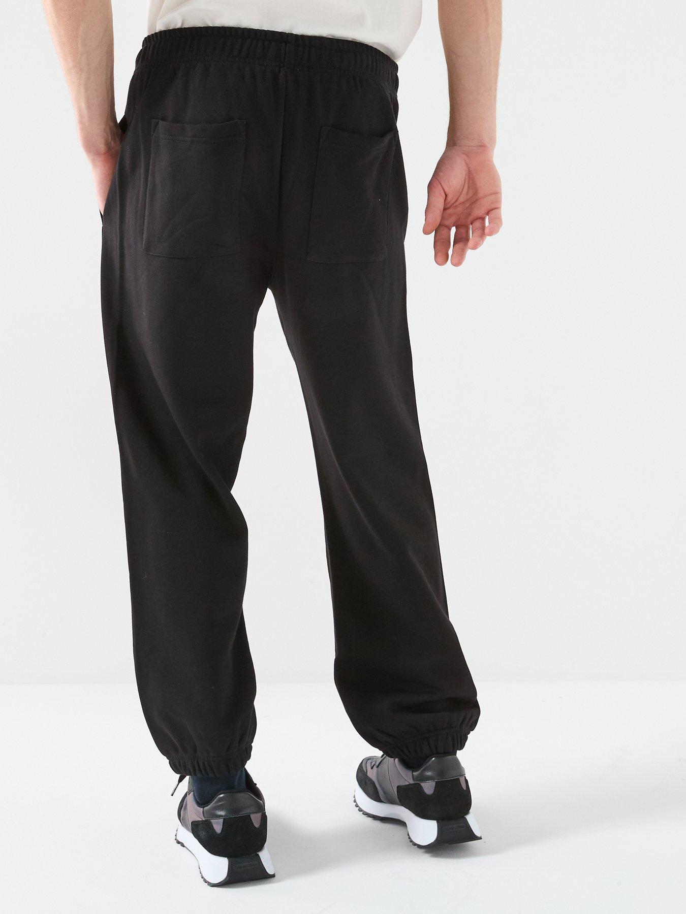  image of versace-jeans-couture-metal-placket-joggers-black