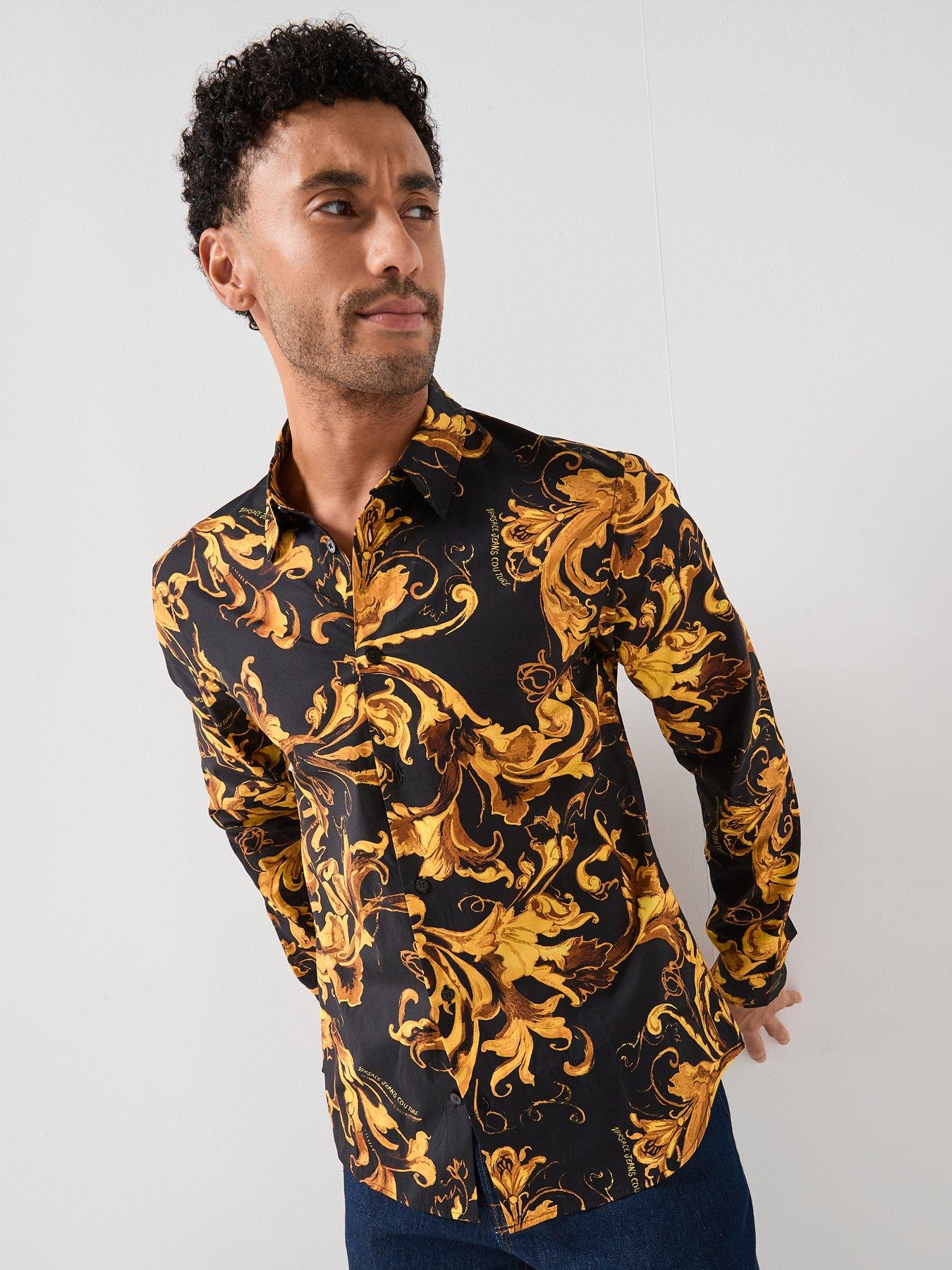Versace Jeans Couture Versace Jeans Couture All Over Barocco Printed Long Sleeve Shirt - Black