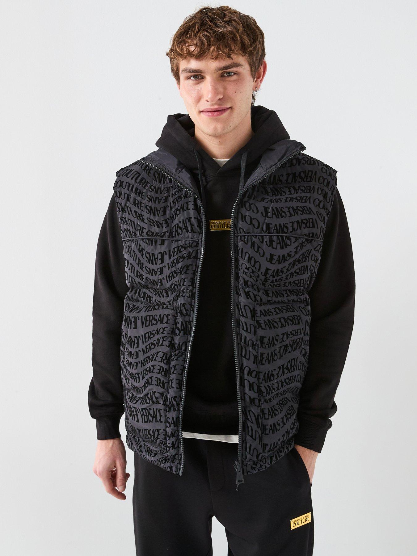 Versace Jeans Couture All Over Liquify Reversible Gilet - Black ...