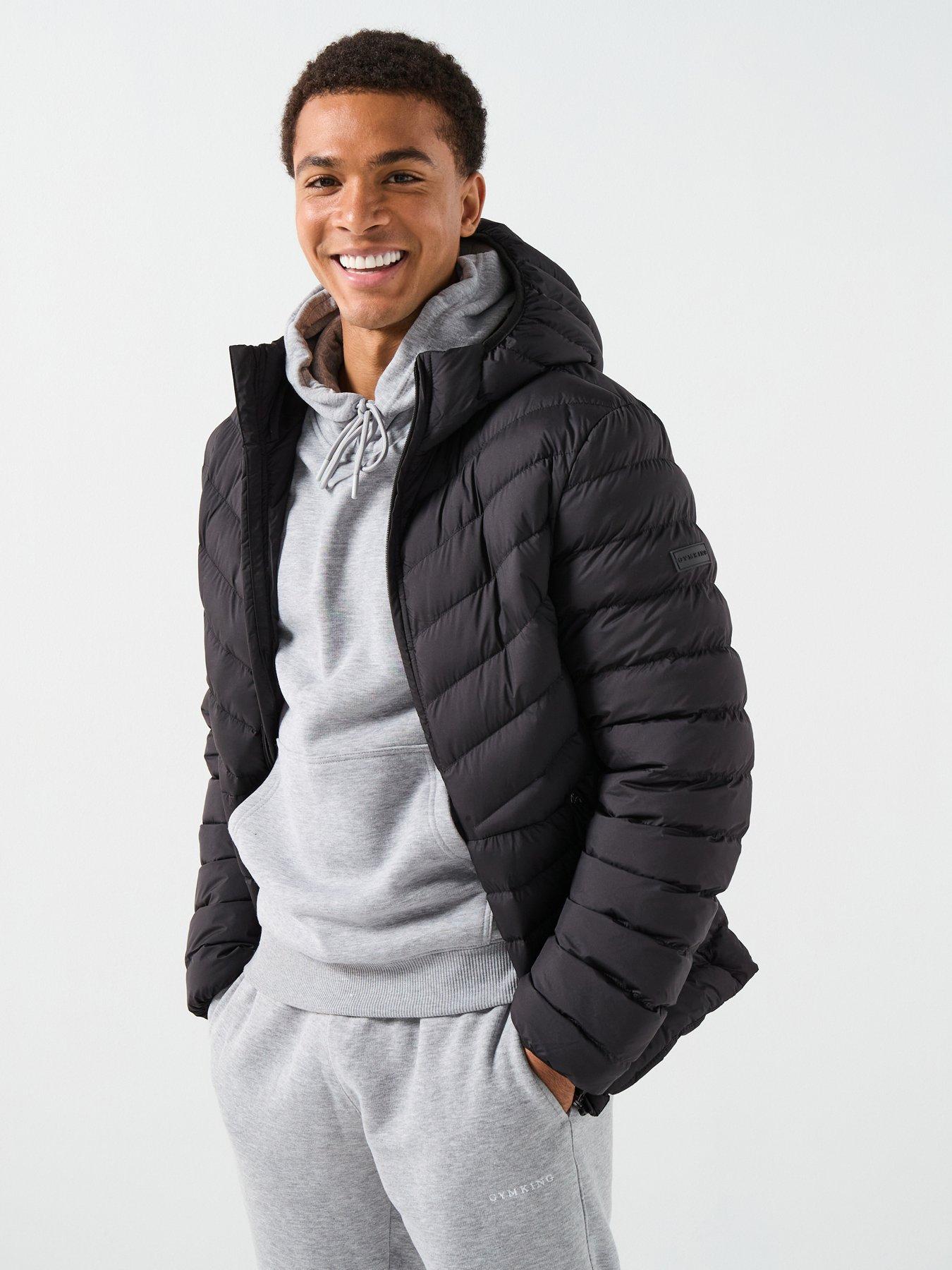 front image of gym-king-mens-endurance-puffer-jacket-black