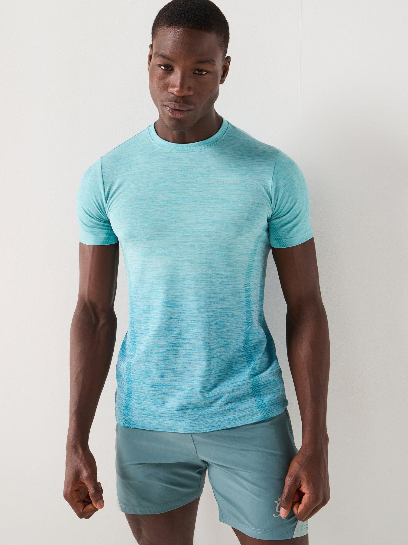 undefined Mens Relentless Ombre Seamless Tee - Sea Mist
