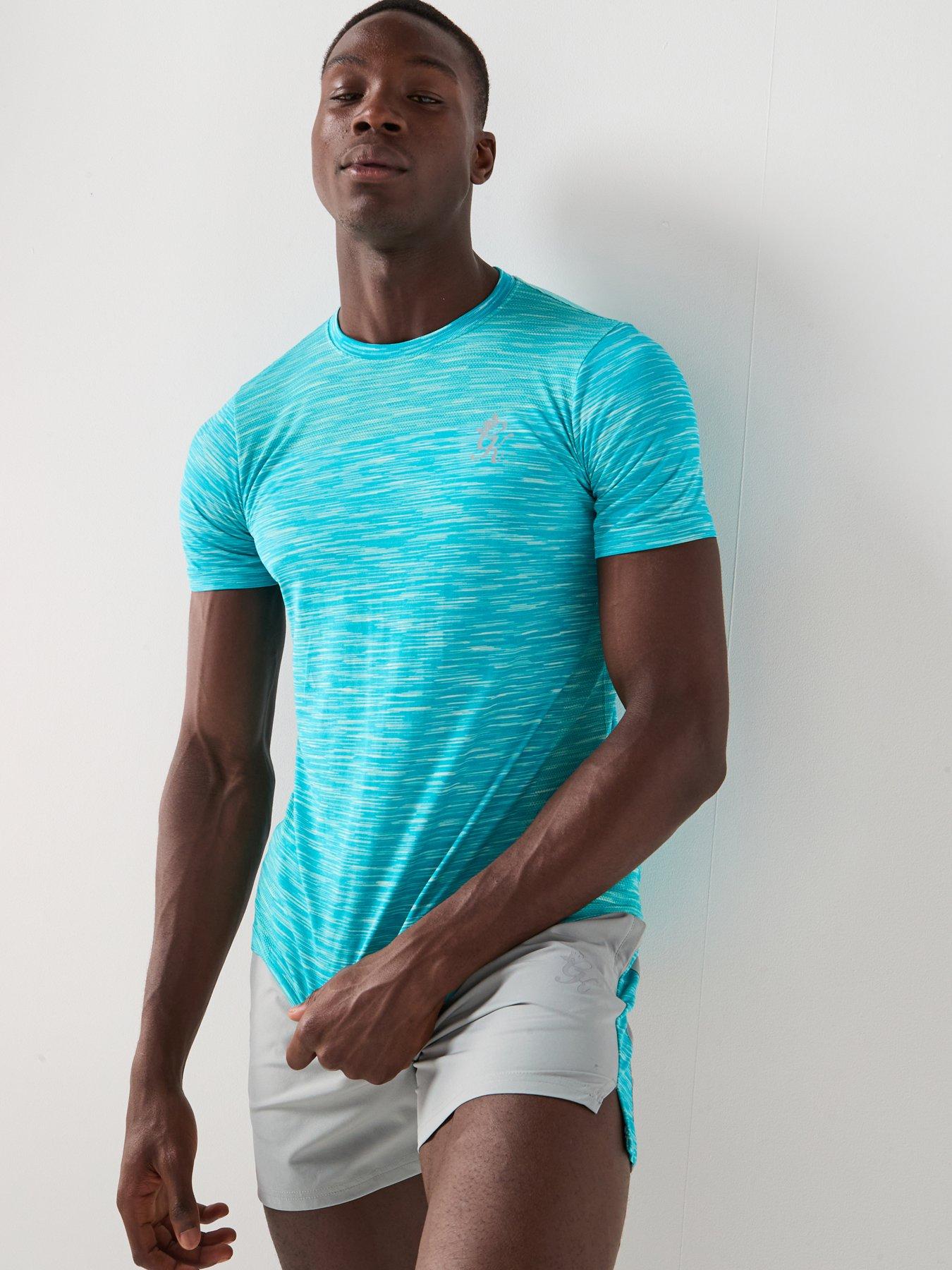 Gym King Men's Energy Space Dye Tee - Blue