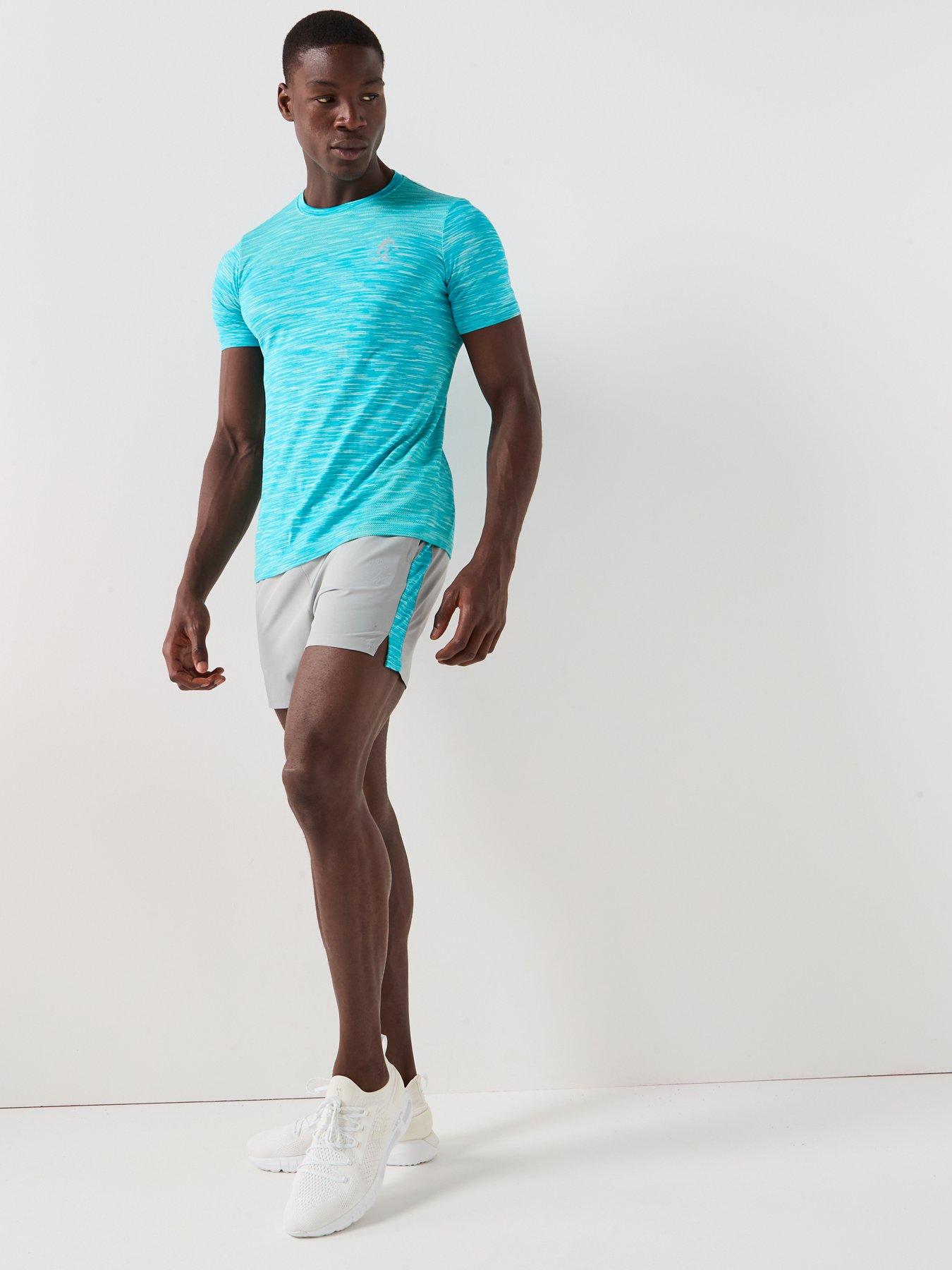 Image 3 of 6 of Gym King Men's Energy Space Dye Tee - Blue