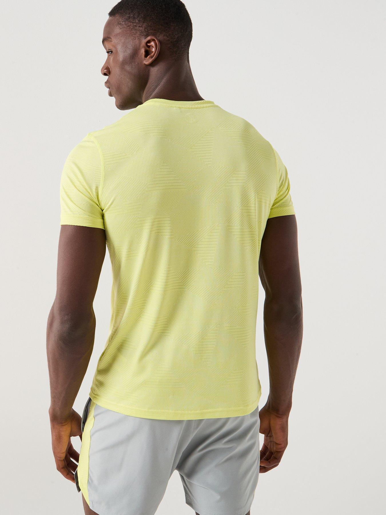 Image 2 of 5 of Gym King Mens Geometric Knit Tee - Lime