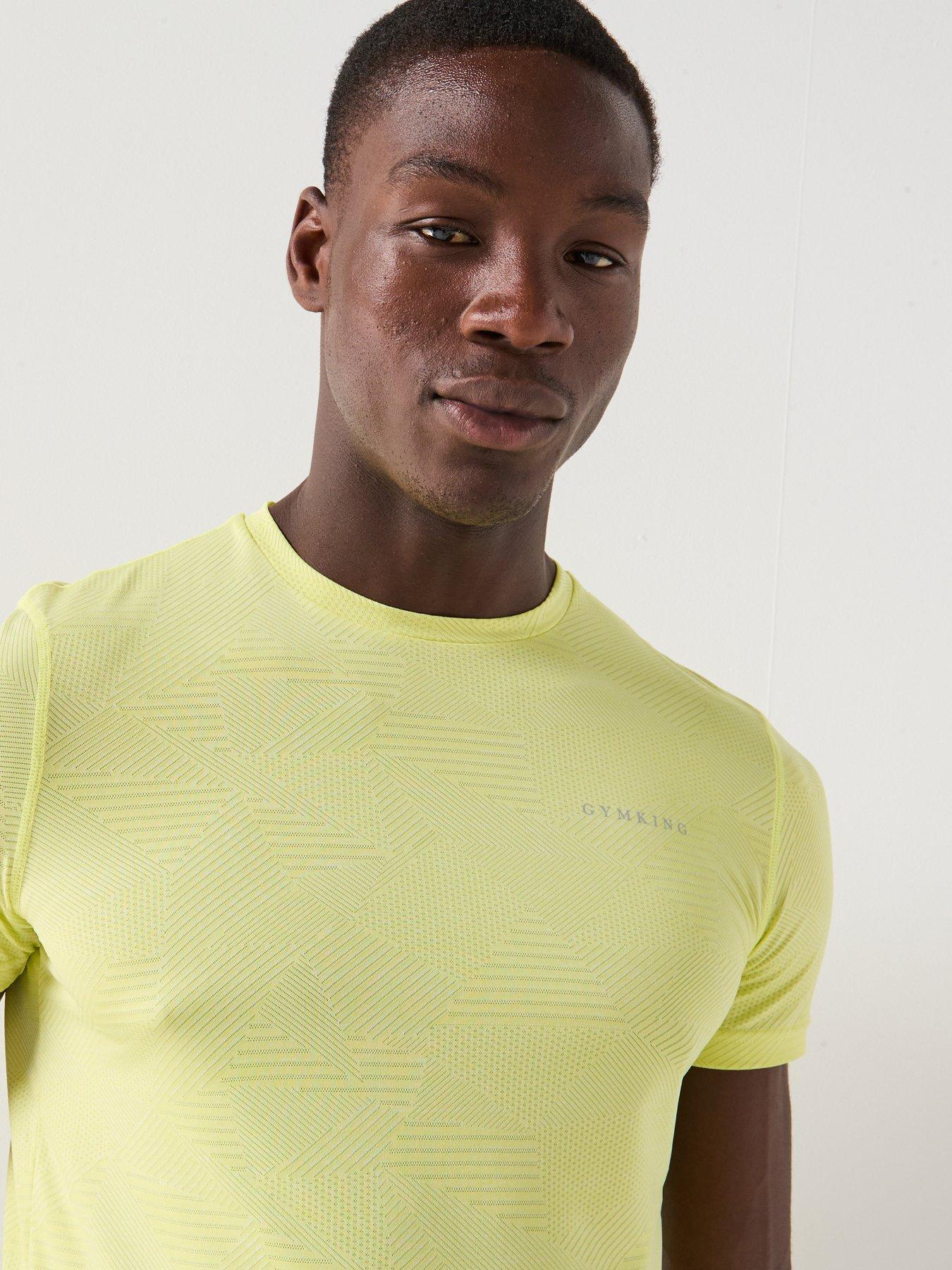 Image 5 of 5 of Gym King Mens Geometric Knit Tee - Lime