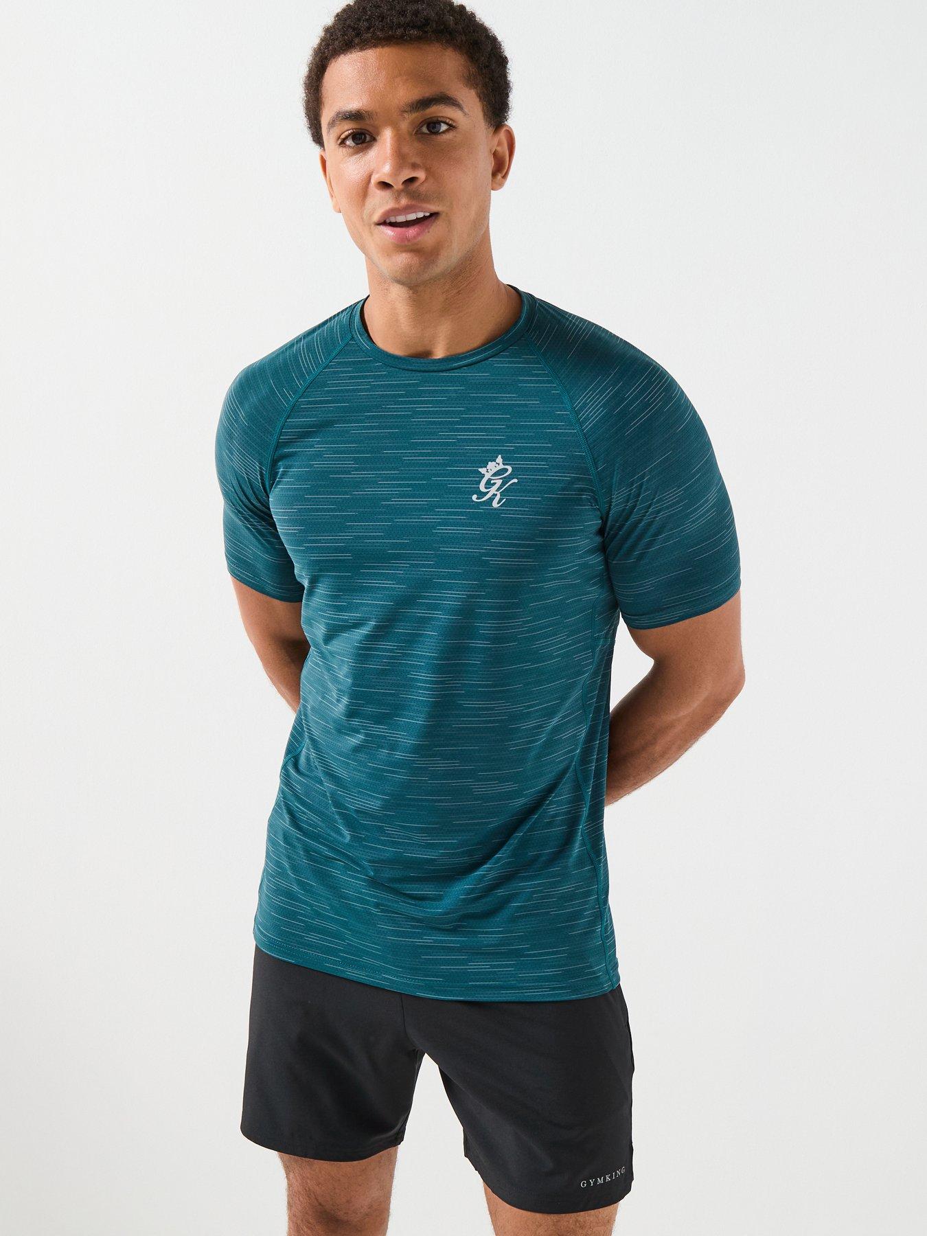 Image 1 of 6 of Gym King Mens Energy Grindle T-Shirt - Teal Blue