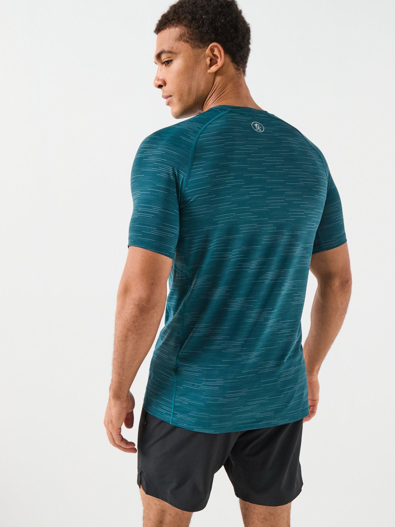 Image 2 of 6 of Gym King Mens Energy Grindle T-Shirt - Teal Blue