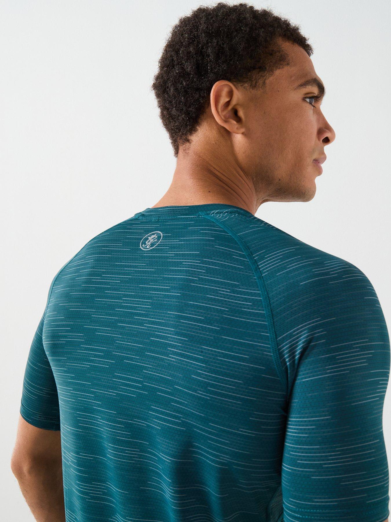 Image 5 of 6 of Gym King Mens Energy Grindle T-Shirt - Teal Blue