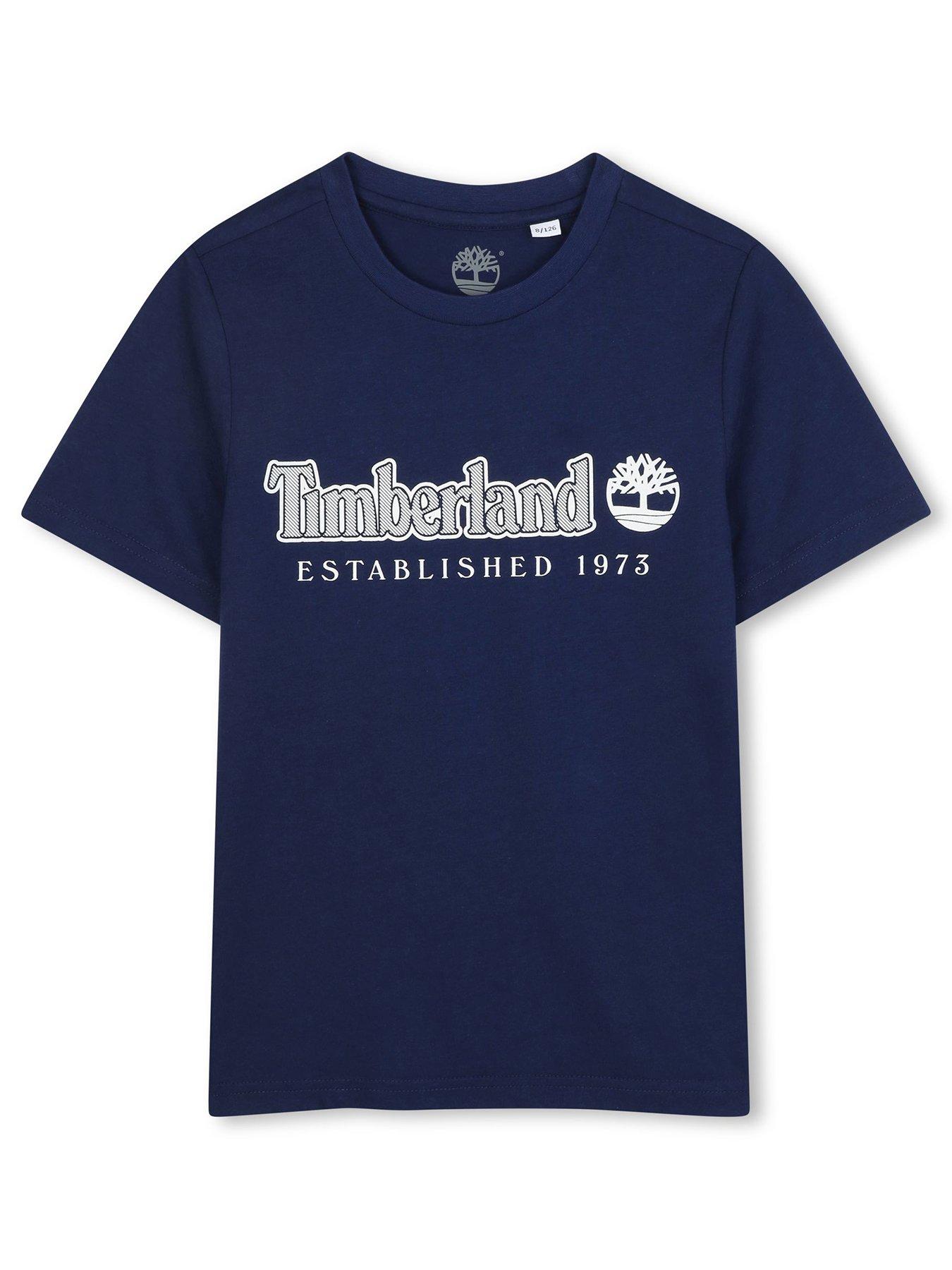 Timberland Boys Short Sleeve T-Shirt - Blue
