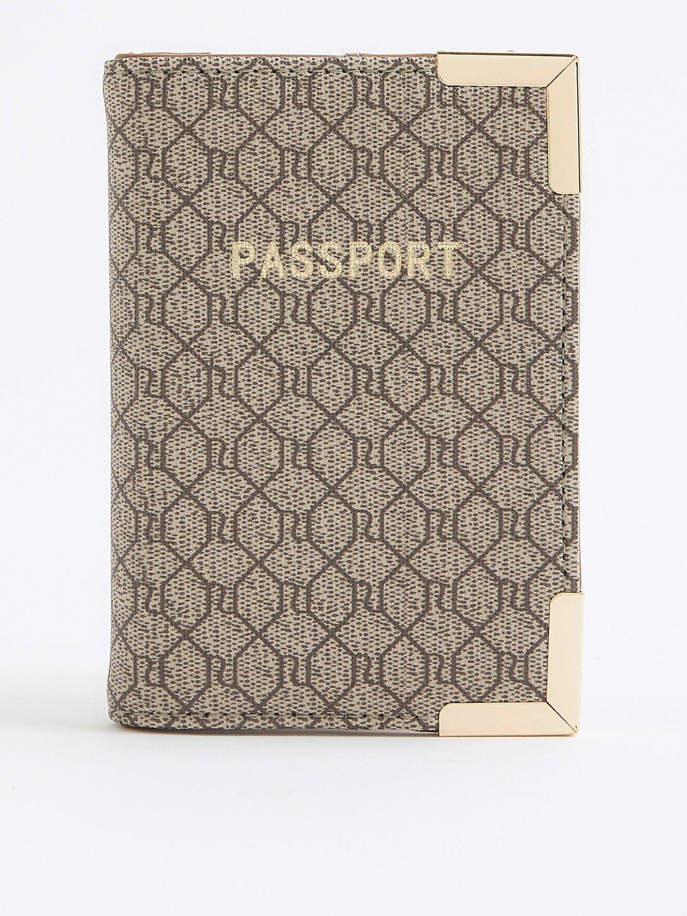 undefined Monogram Passport Holder - Beige
