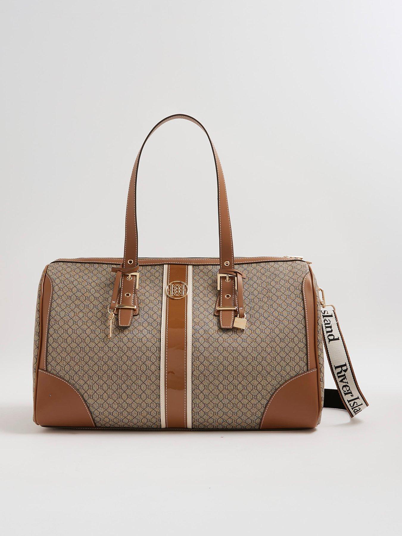 undefined Monogram Charm Holdall - Beige