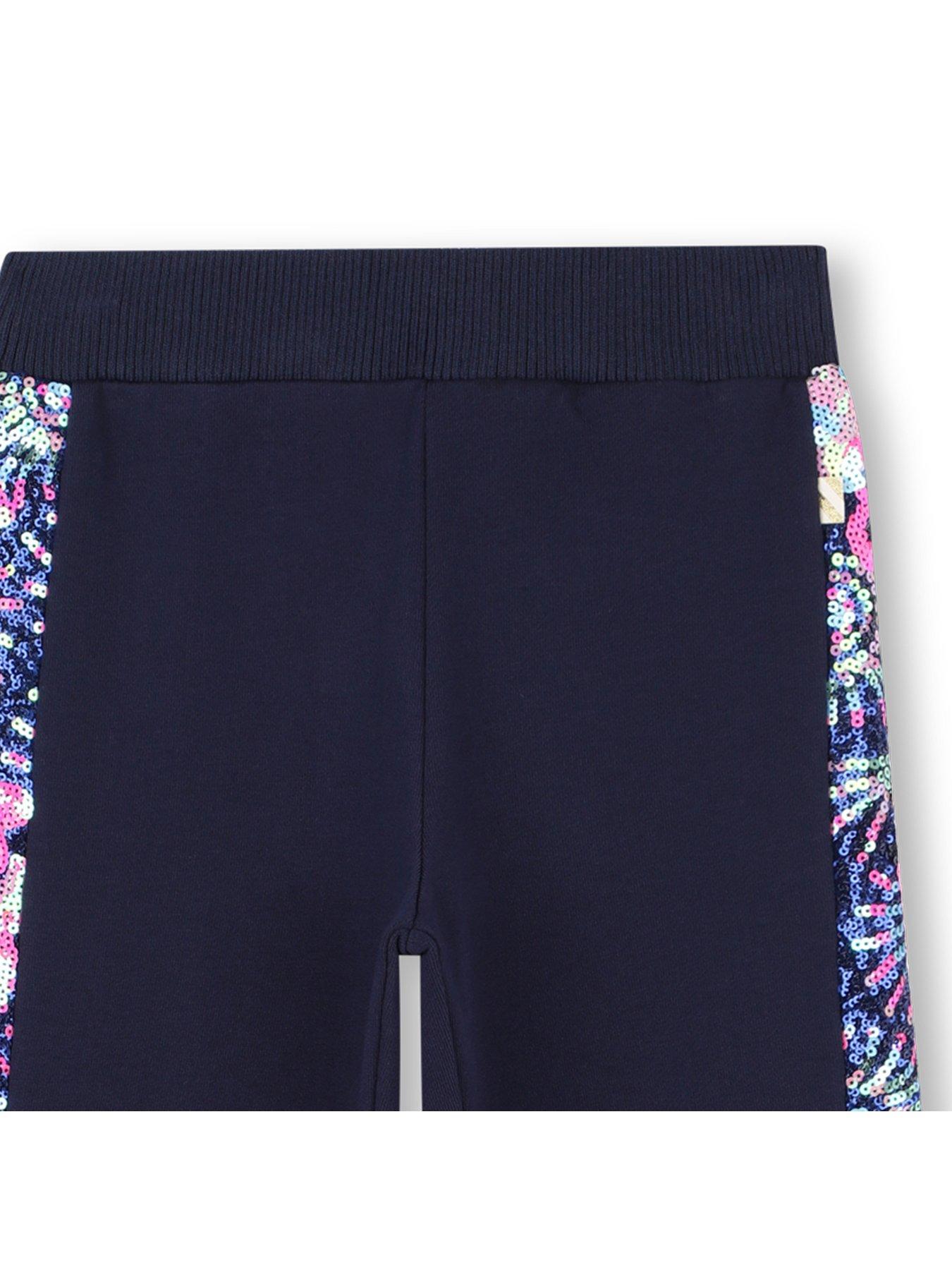  image of billieblush-girls-sequin-side-jogging-pants-navy