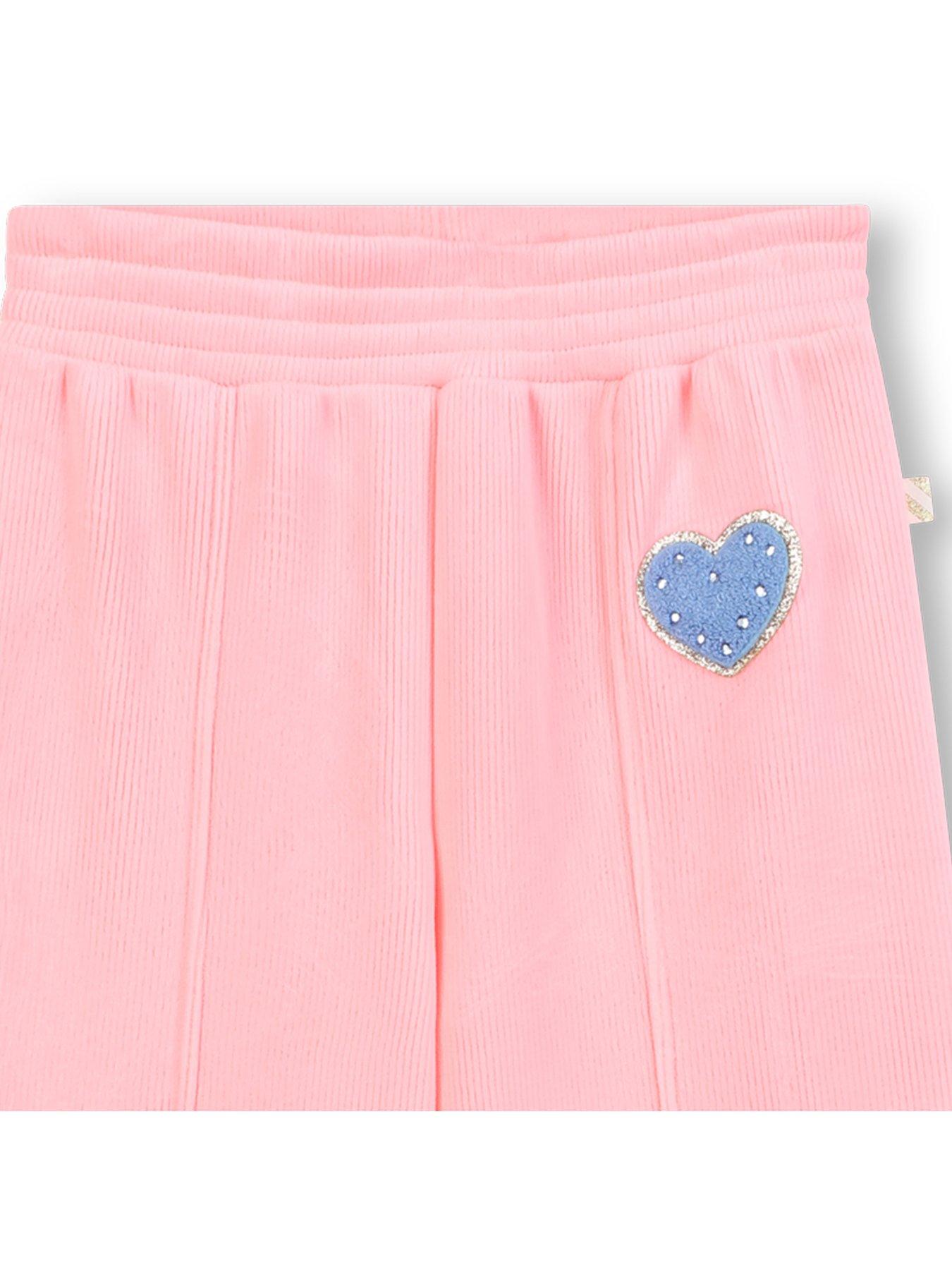  image of billieblush-girls-velour-wide-leg-pants-pink