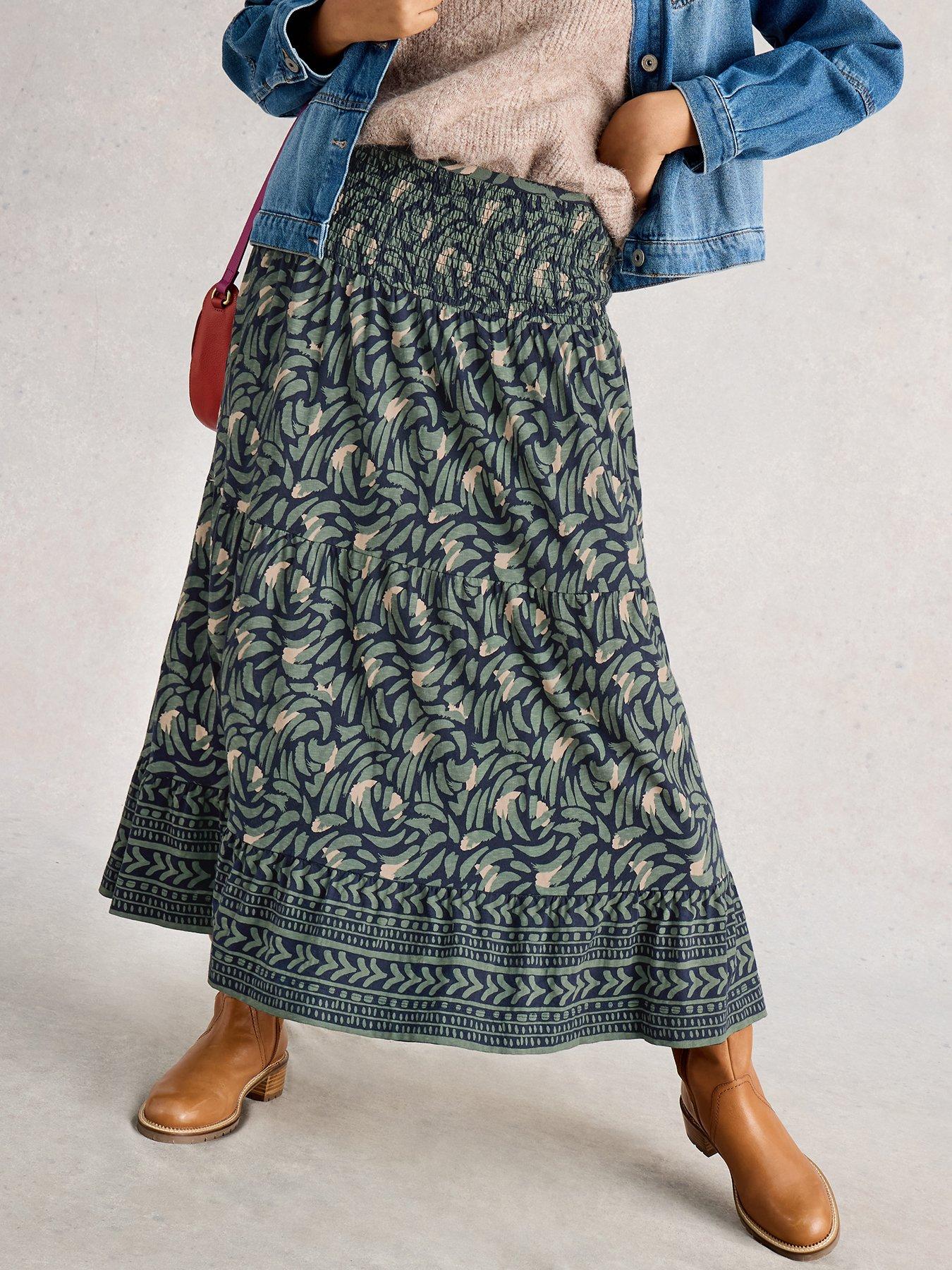 White Stuff Marissa Jersey Maxi Skirt - Multi