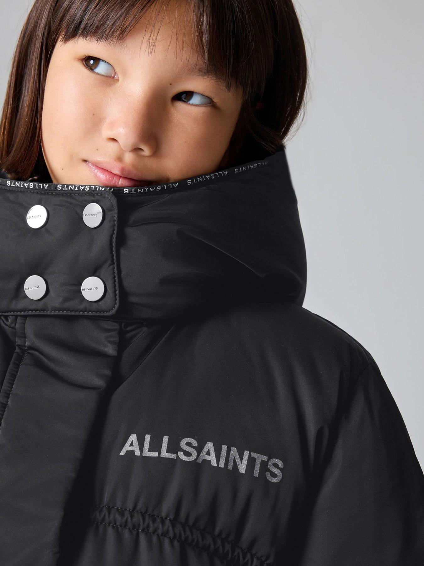 Image 3 of 6 of smALLSAINTS Girls Longline Coat - Black