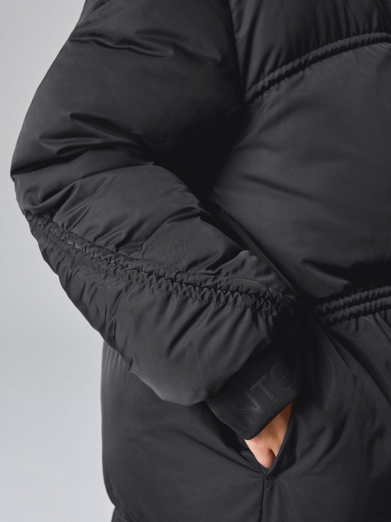 Image 4 of 6 of smALLSAINTS Girls Longline Coat - Black