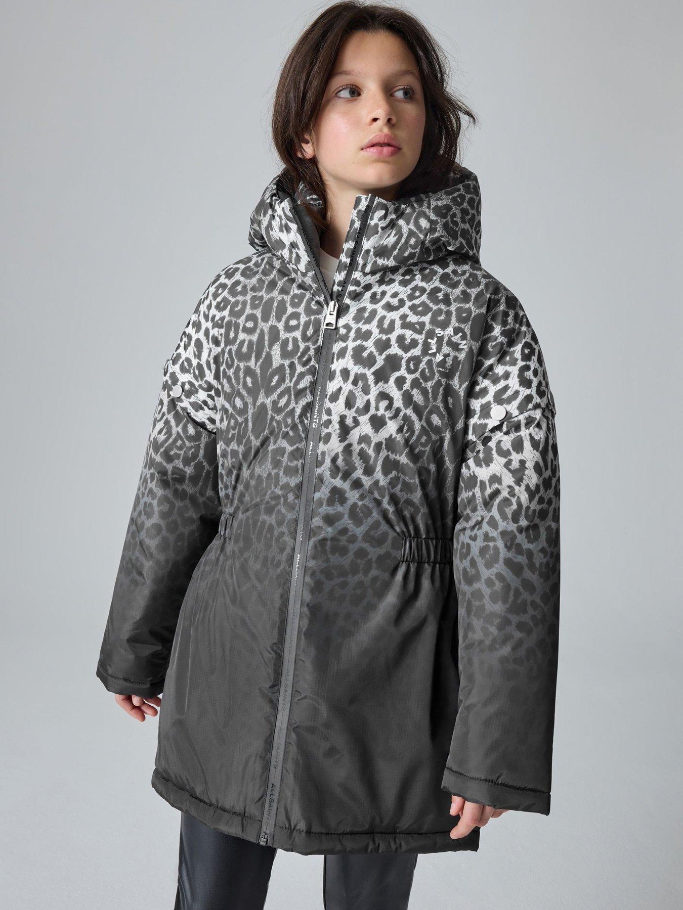 Image 1 of 6 of smALLSAINTS Girls Midweight Mac Coat - Grey