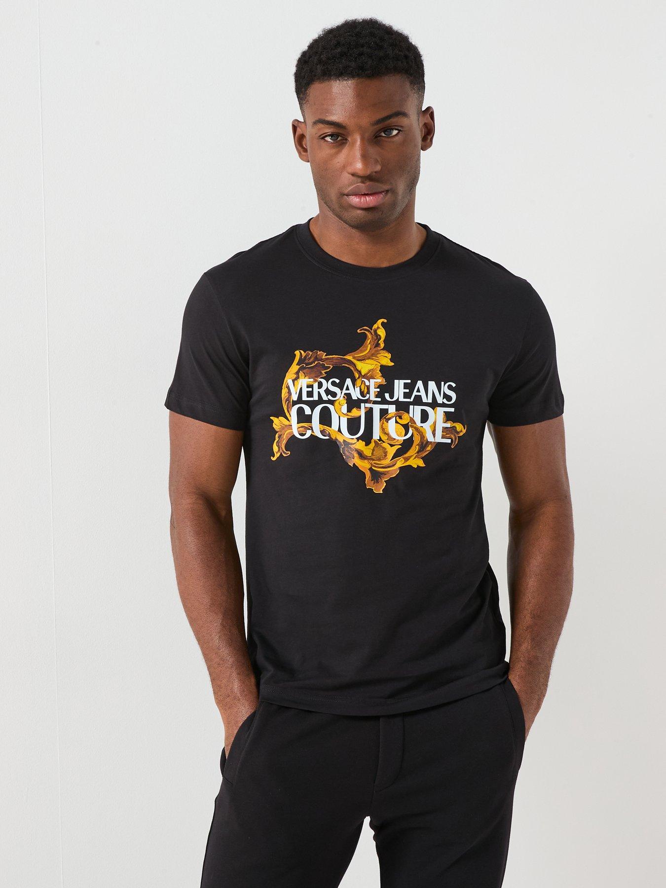 Versace Jeans Couture Barocco Institutional Logo T-shirt - Black
