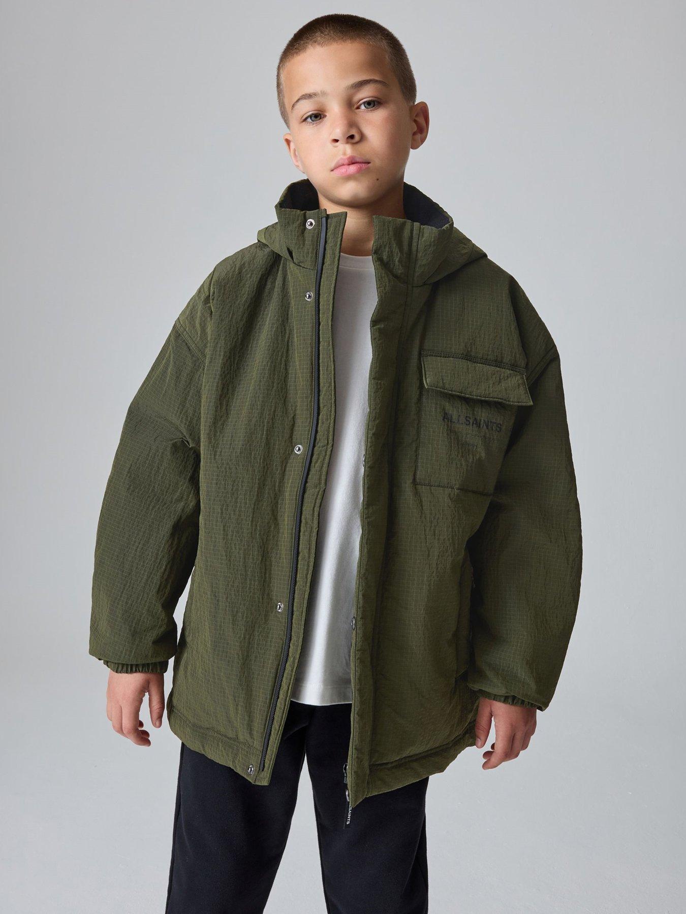 undefined Boys Ripstop Mac Coat - Green