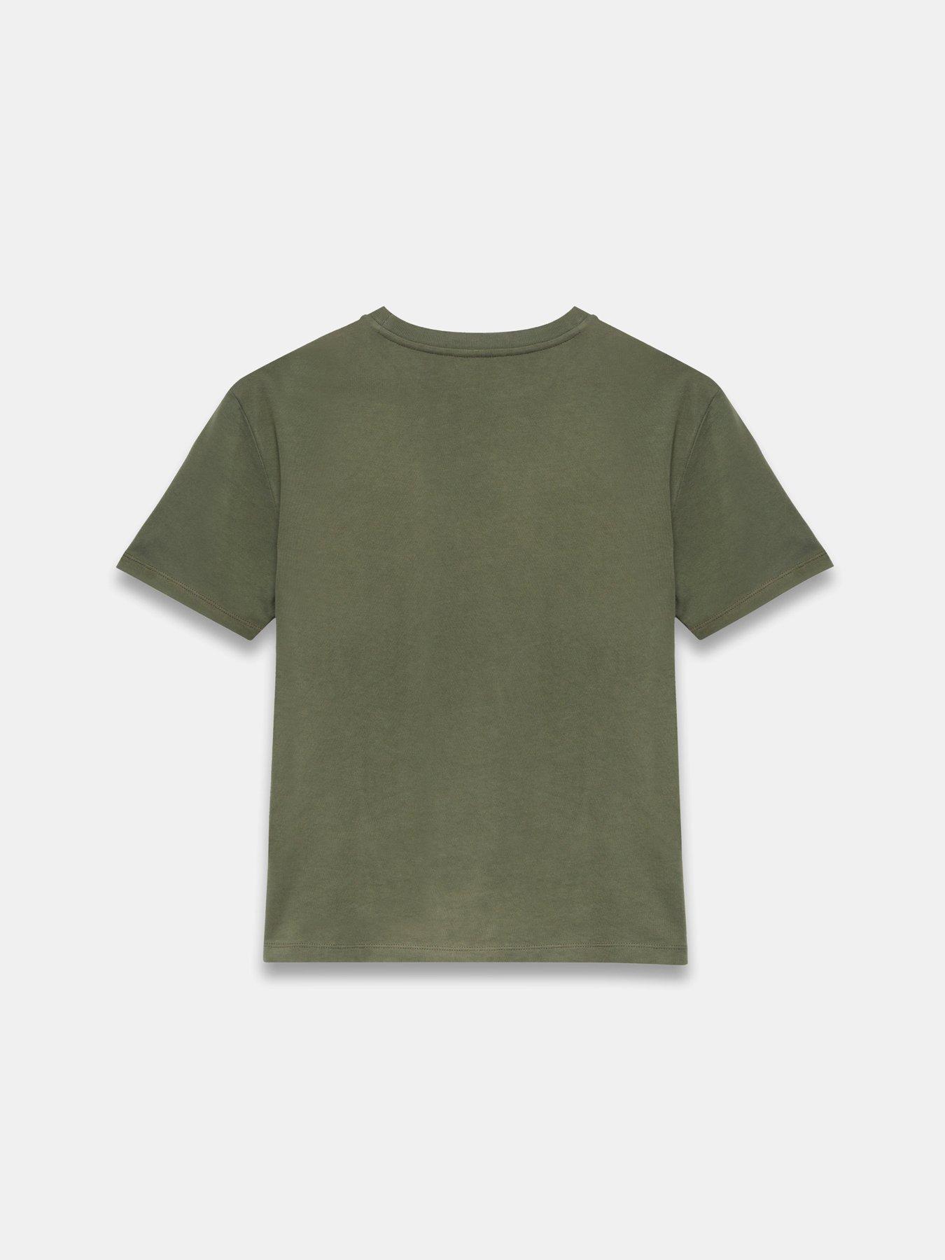 Image 6 of 6 of Mint Velvet Khaki Foil Graphic T-Shirt - Green