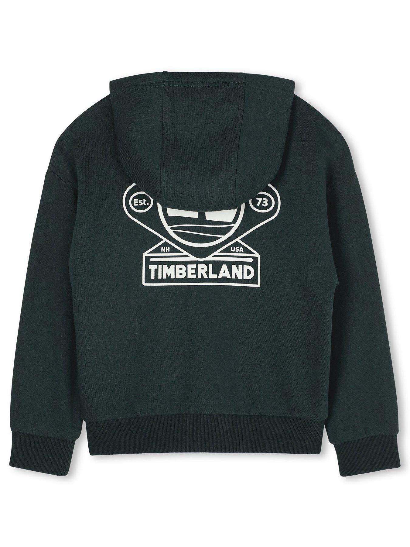 back image of timberland-boys-back-print-zip-through-hoodie-dark-green