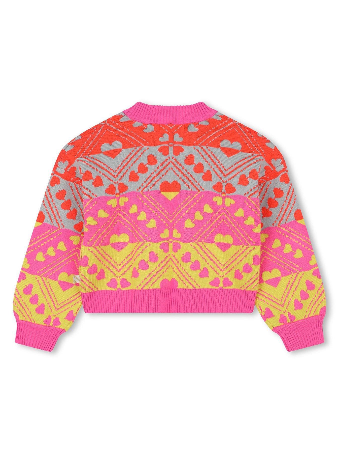 Image 2 of 3 of Billieblush Girls Jaquard Knit Jumper - Pink