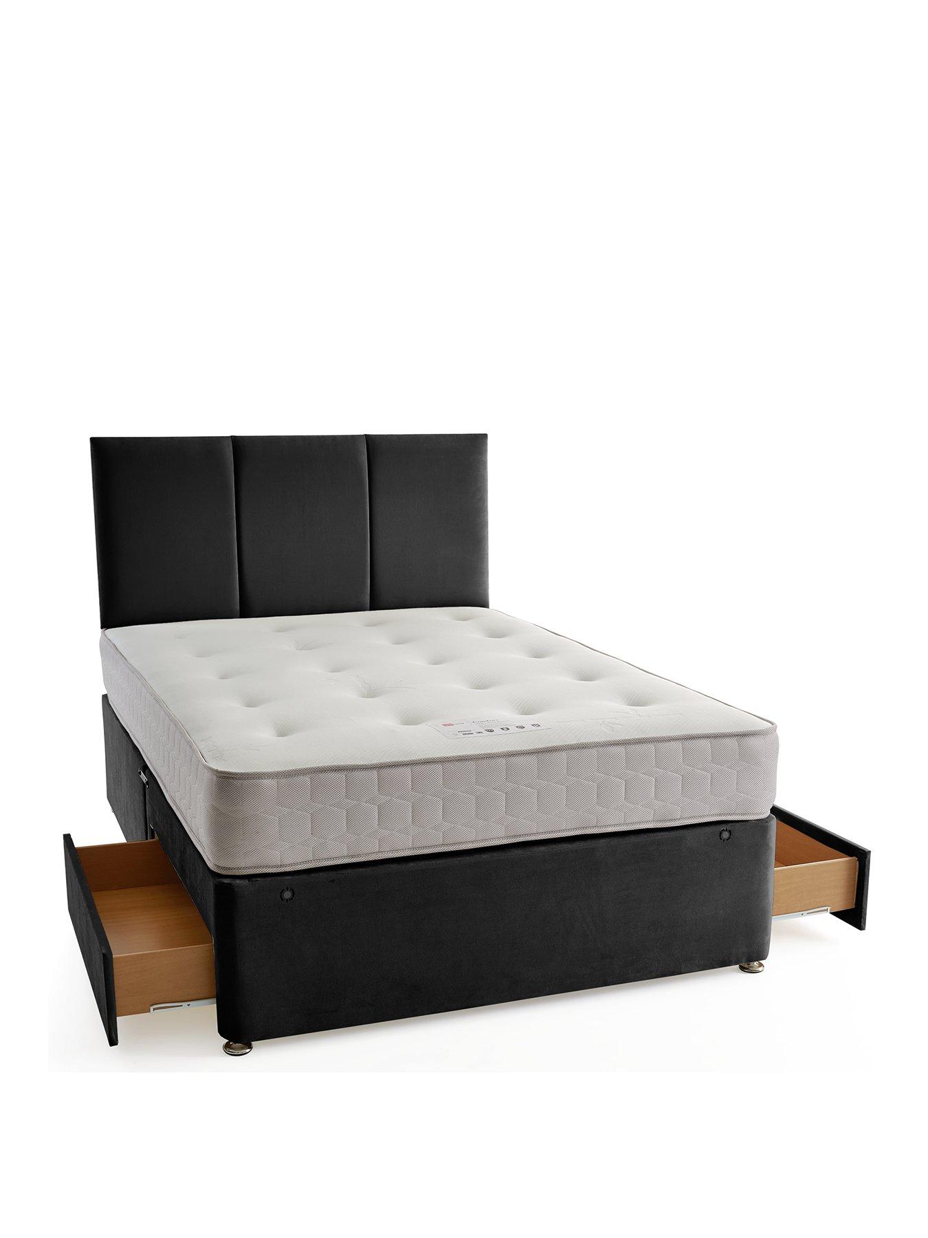 Image 2 of 7 of The Very Collection Sheridan Divan Base, Comfort 2000 Mattress and Headboard - Charcoal - FSC&reg; Certified
