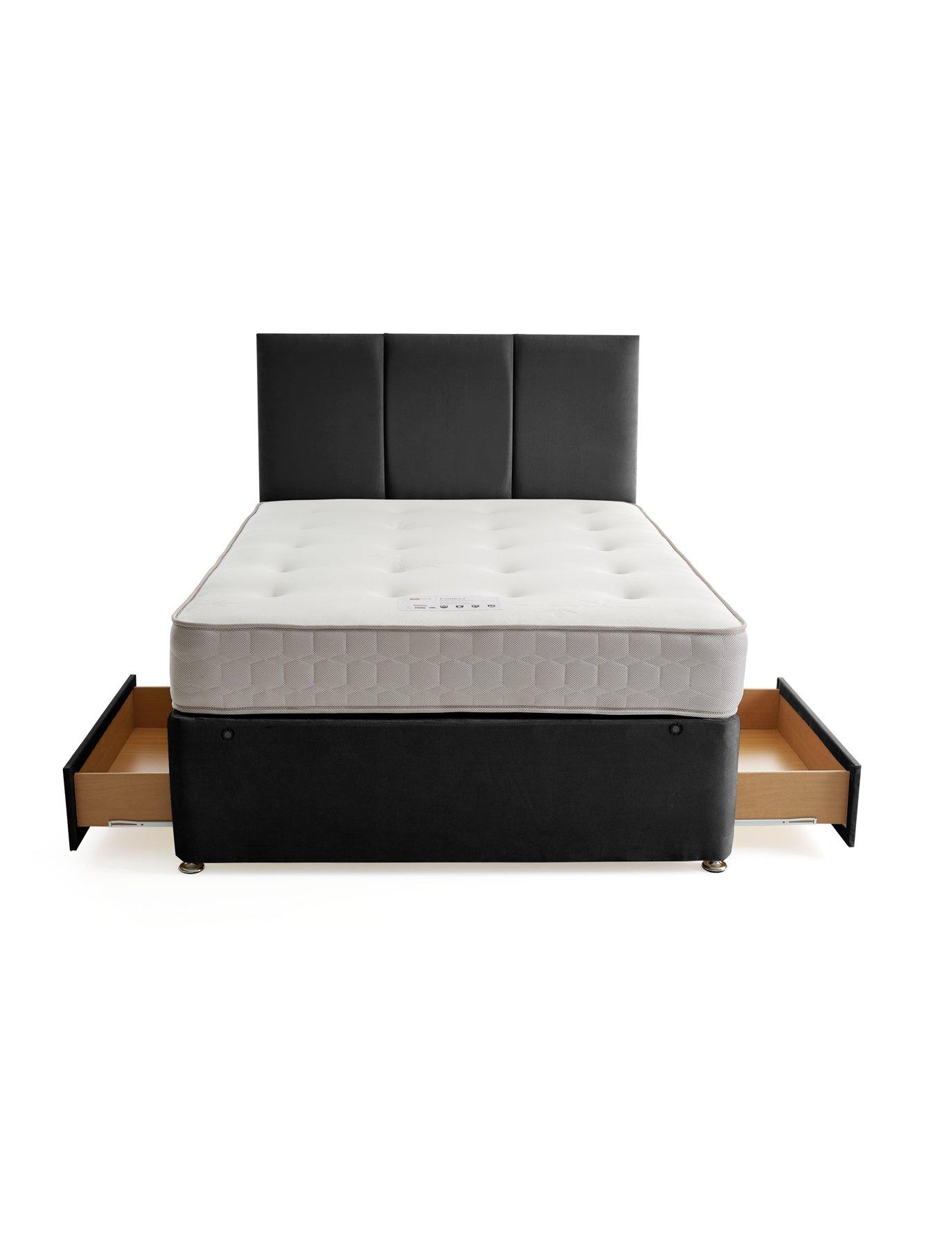 Image 3 of 7 of The Very Collection Sheridan Divan Base, Comfort 2000 Mattress and Headboard - Charcoal - FSC&reg; Certified