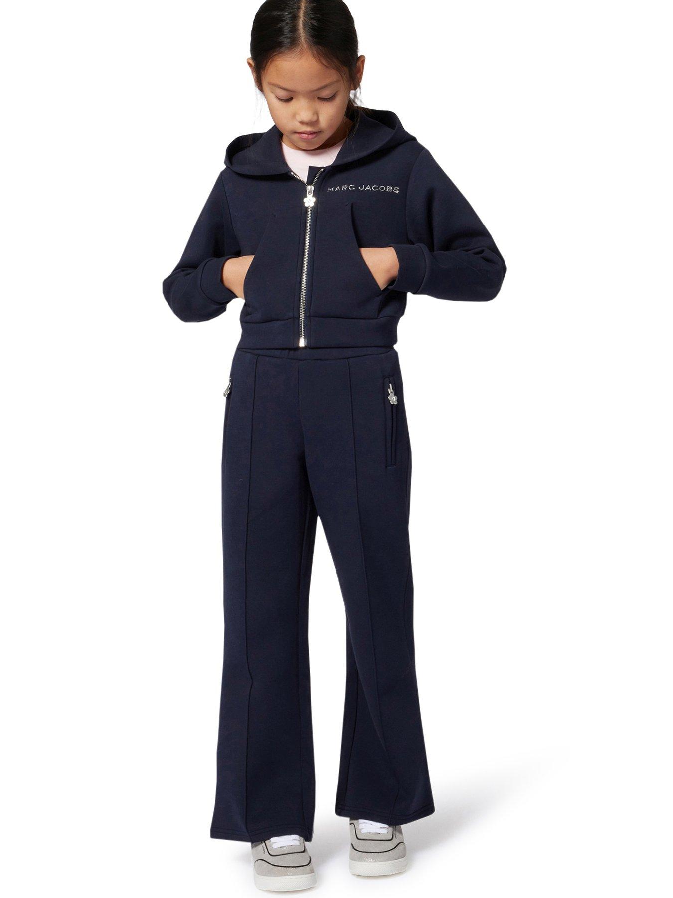 MARC JACOBS Girls Daisy Charm Zip Through Hoodie - Navy