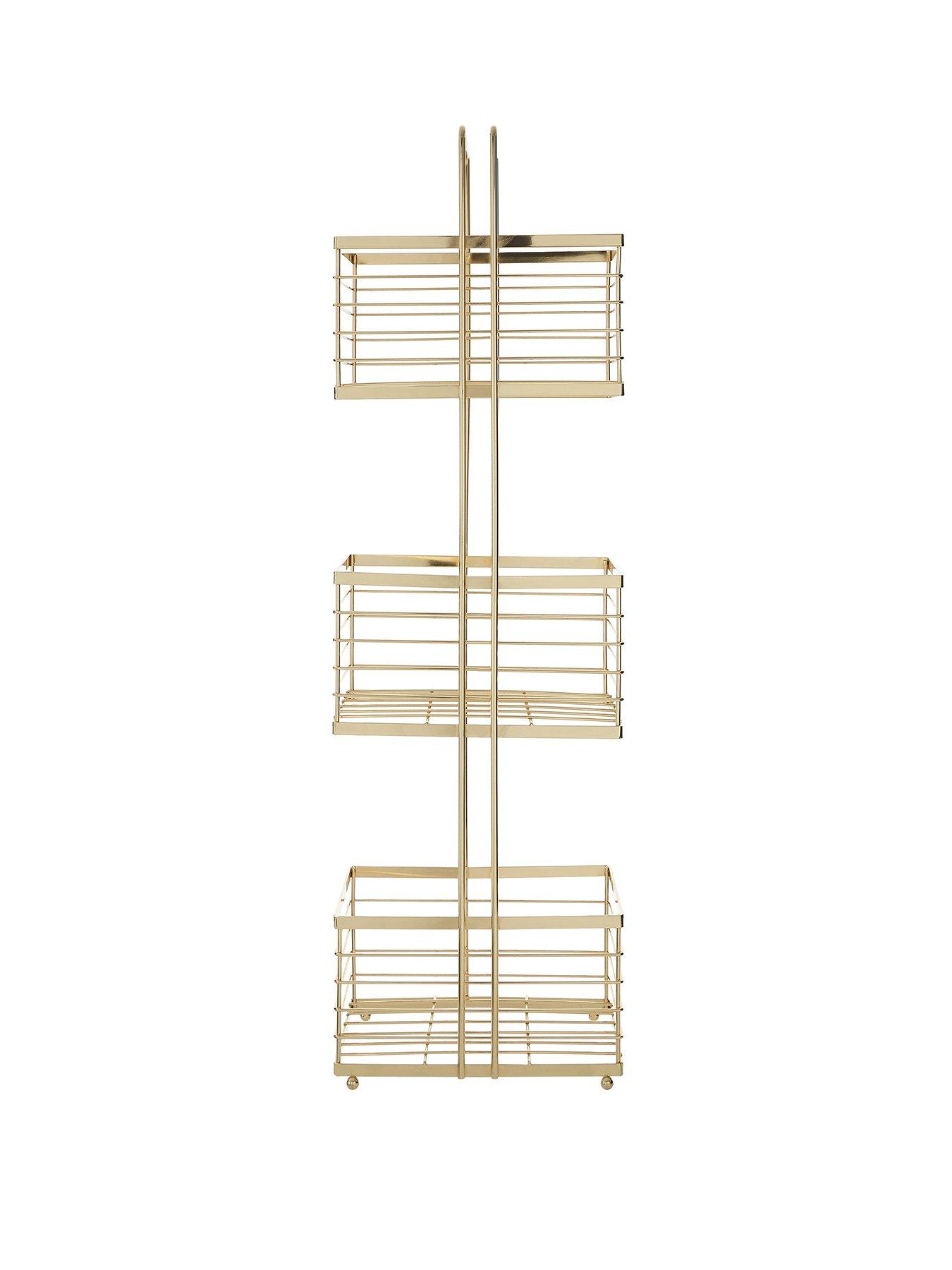 undefined Dara Gold Rectangular Storage Caddy