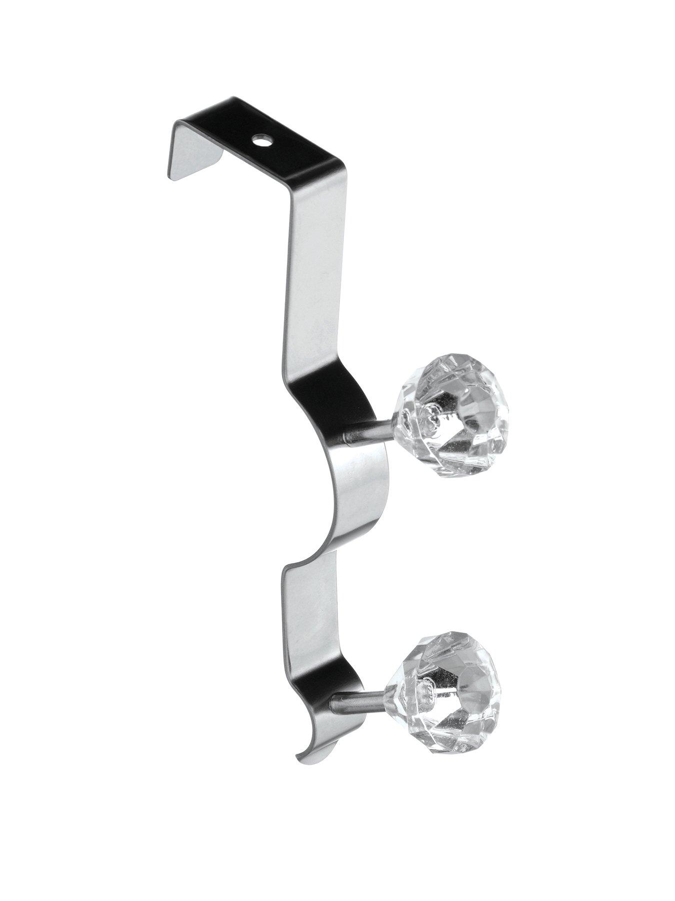 undefined Over Door Clear Diamantes Double Hook