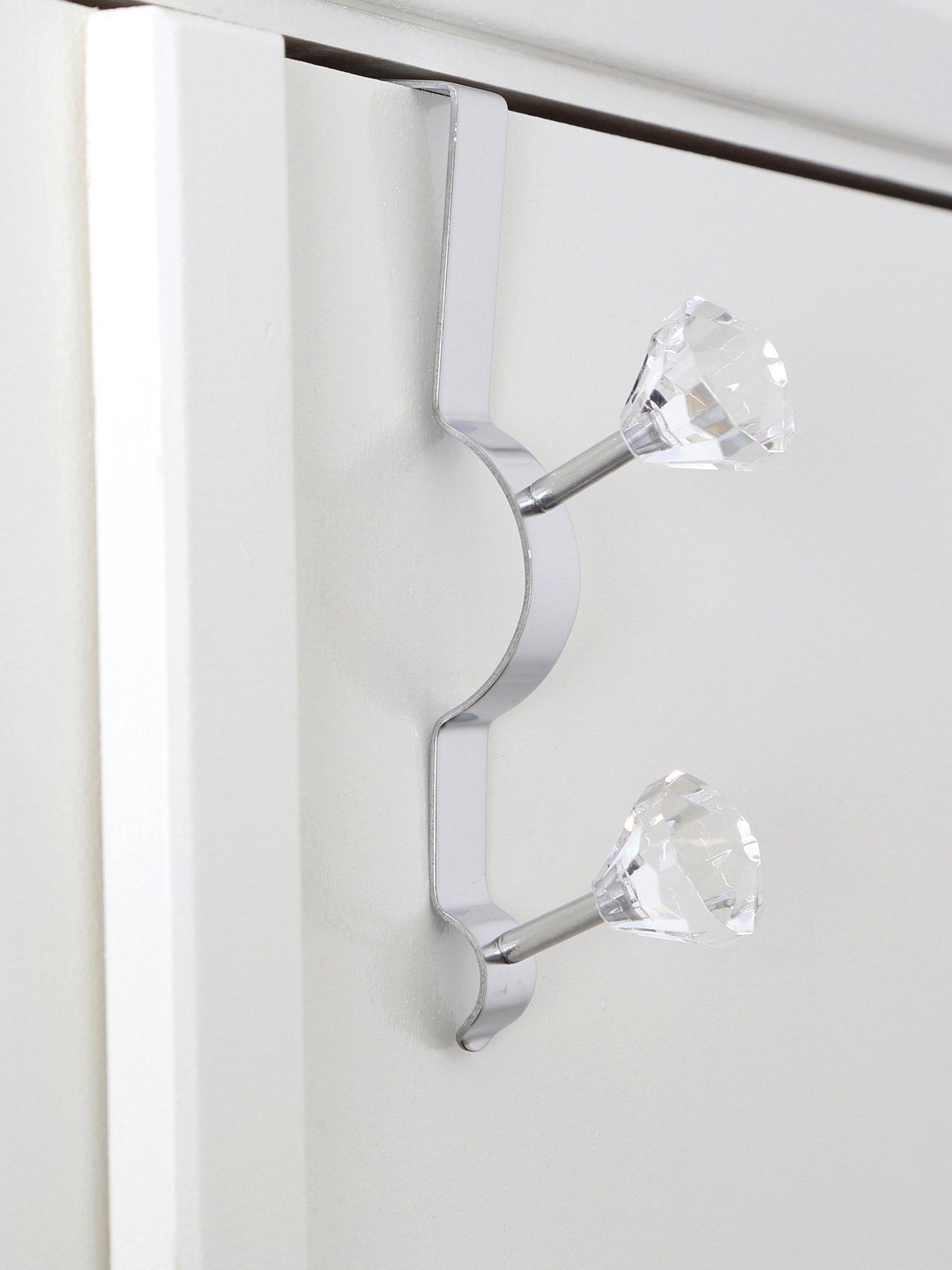 Interiors By Premier Over Door Clear Diamantes Double Hook